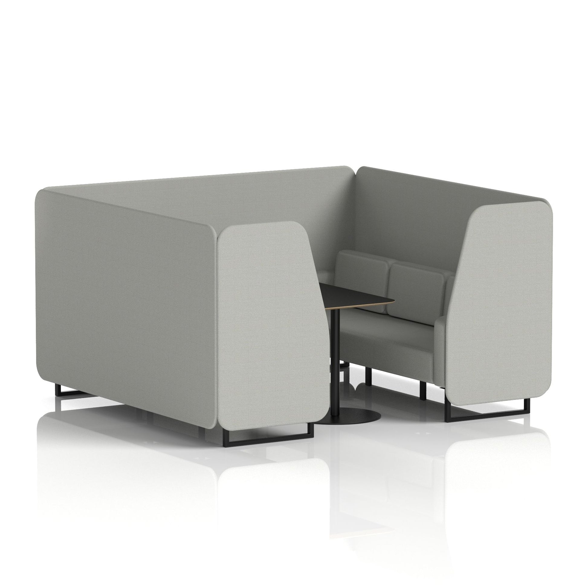 Brixworth Booth With Black Legs And Black Table In Single Tone