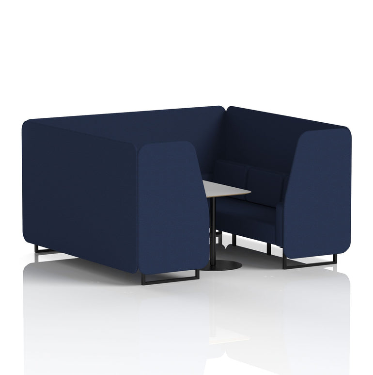 Brixworth Booth With Black Legs And Grey Table In Single Tone