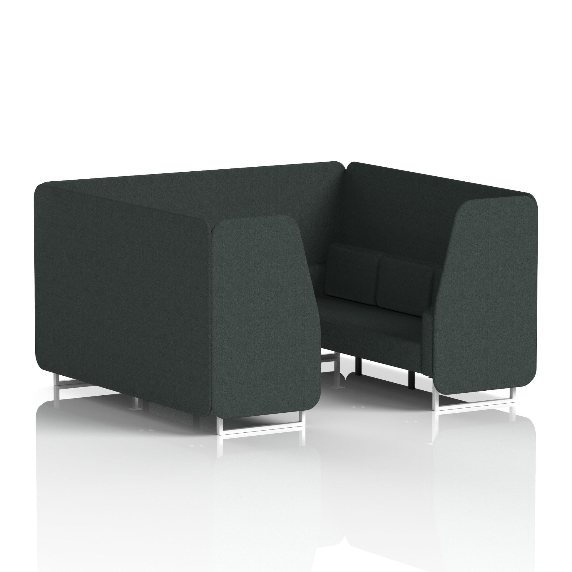 Brixworth Booth With White Legs in Single Tone