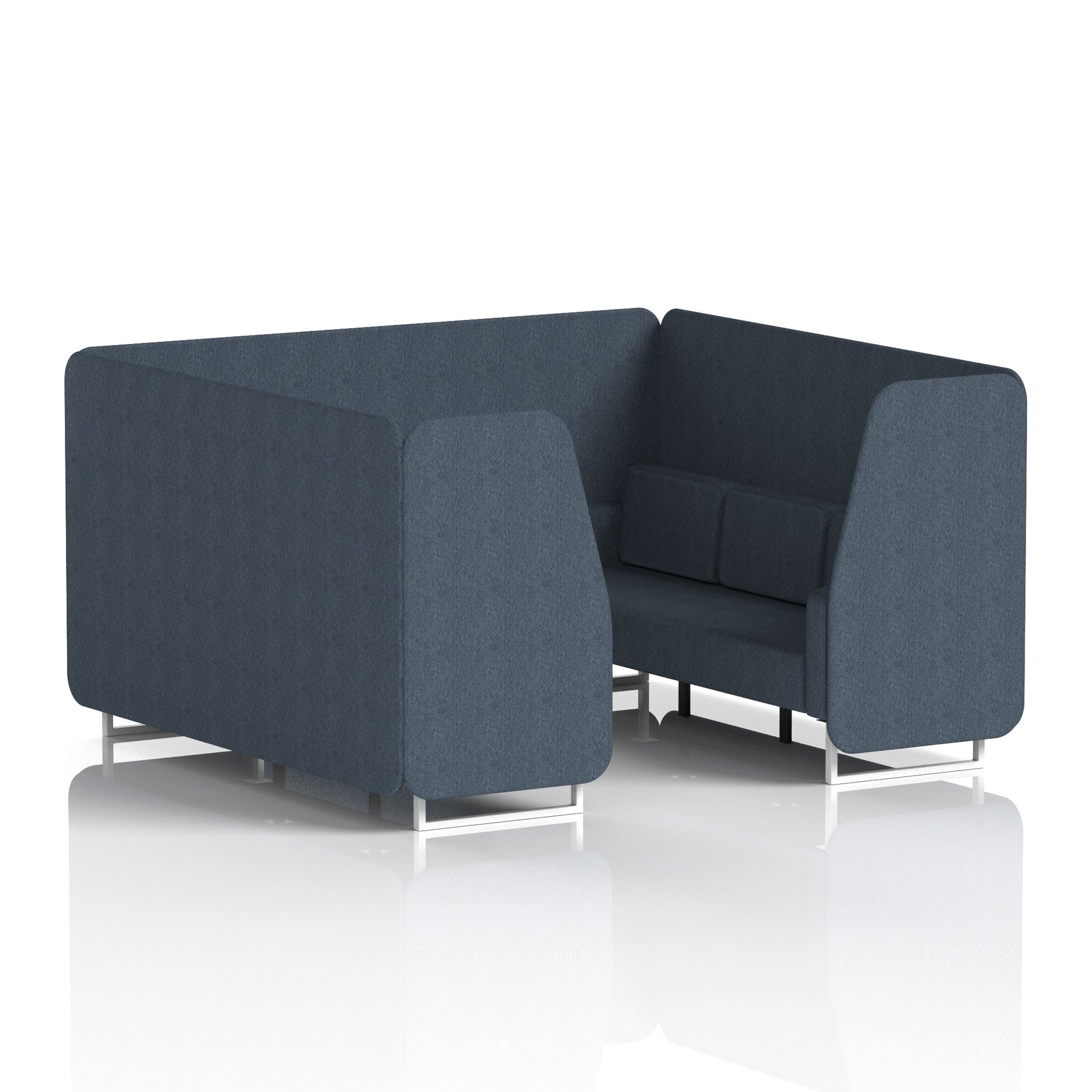 Brixworth Booth With White Legs in Single Tone