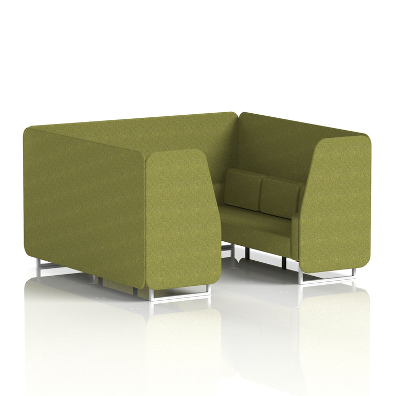 Brixworth Booth With White Legs in Single Tone