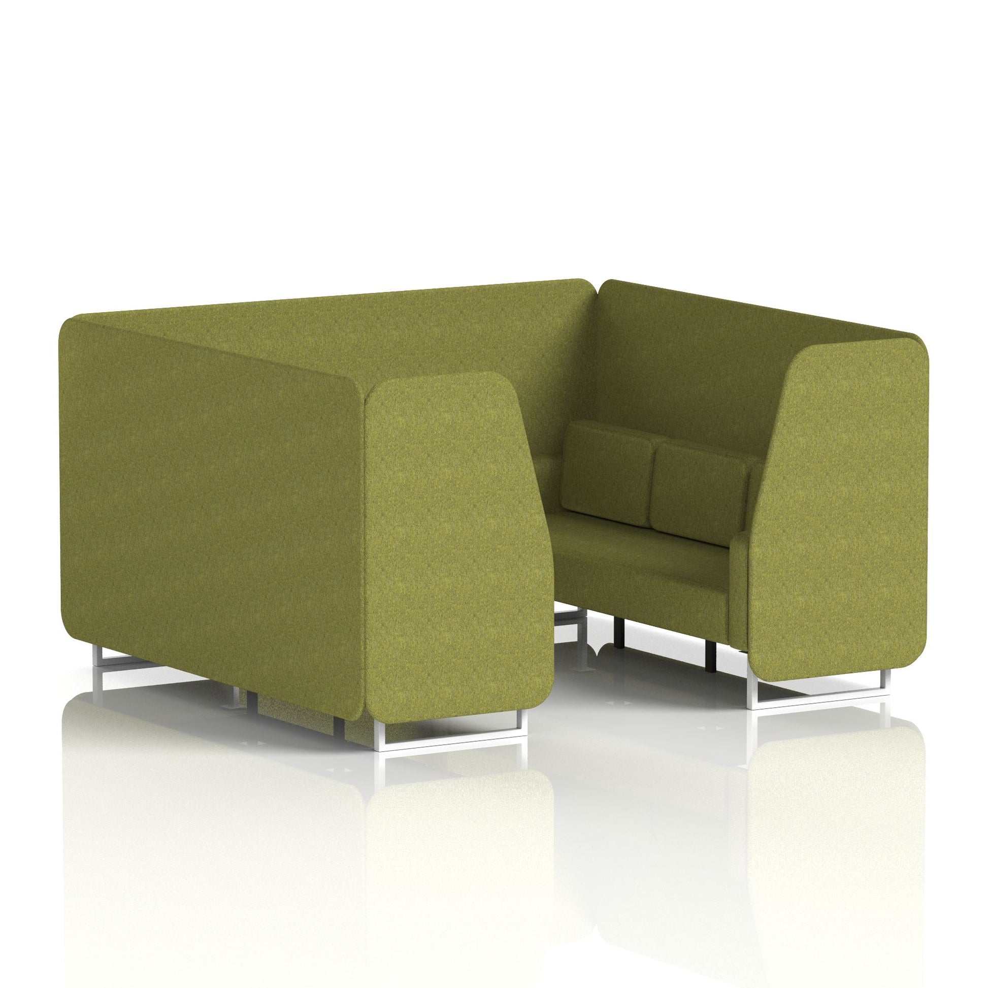 Brixworth Booth With White Legs in Single Tone