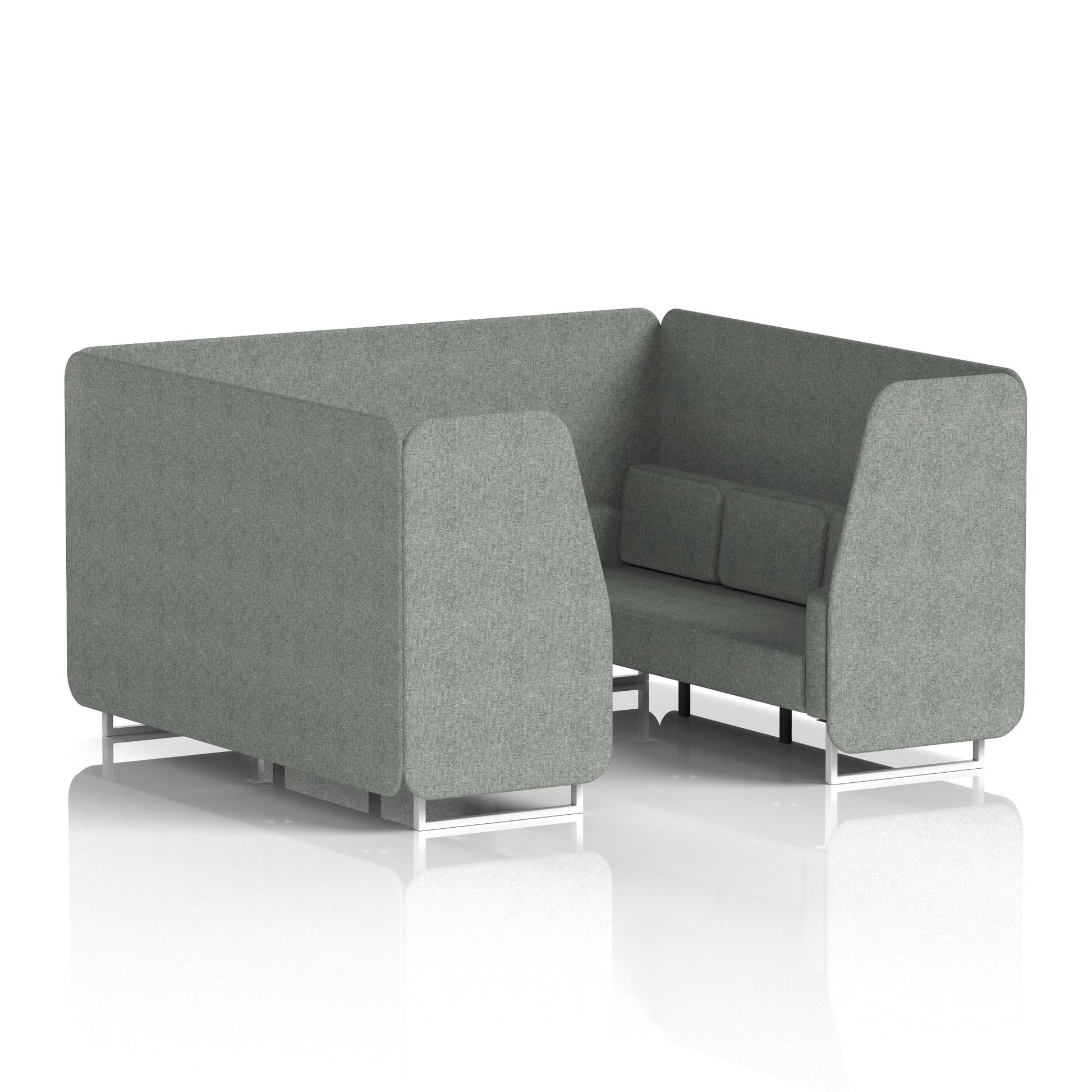 Brixworth Booth With White Legs in Single Tone