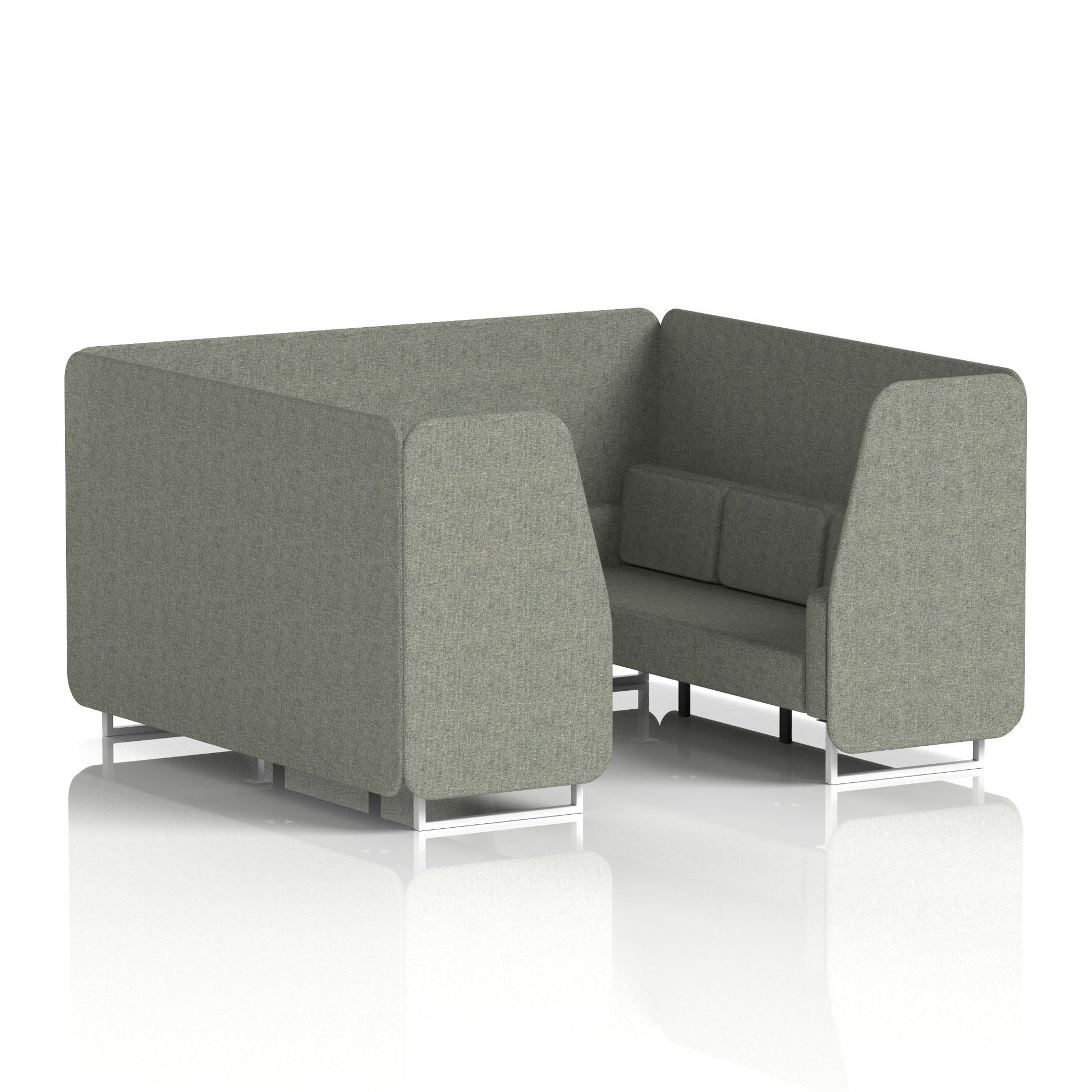 Brixworth Booth With White Legs in Single Tone