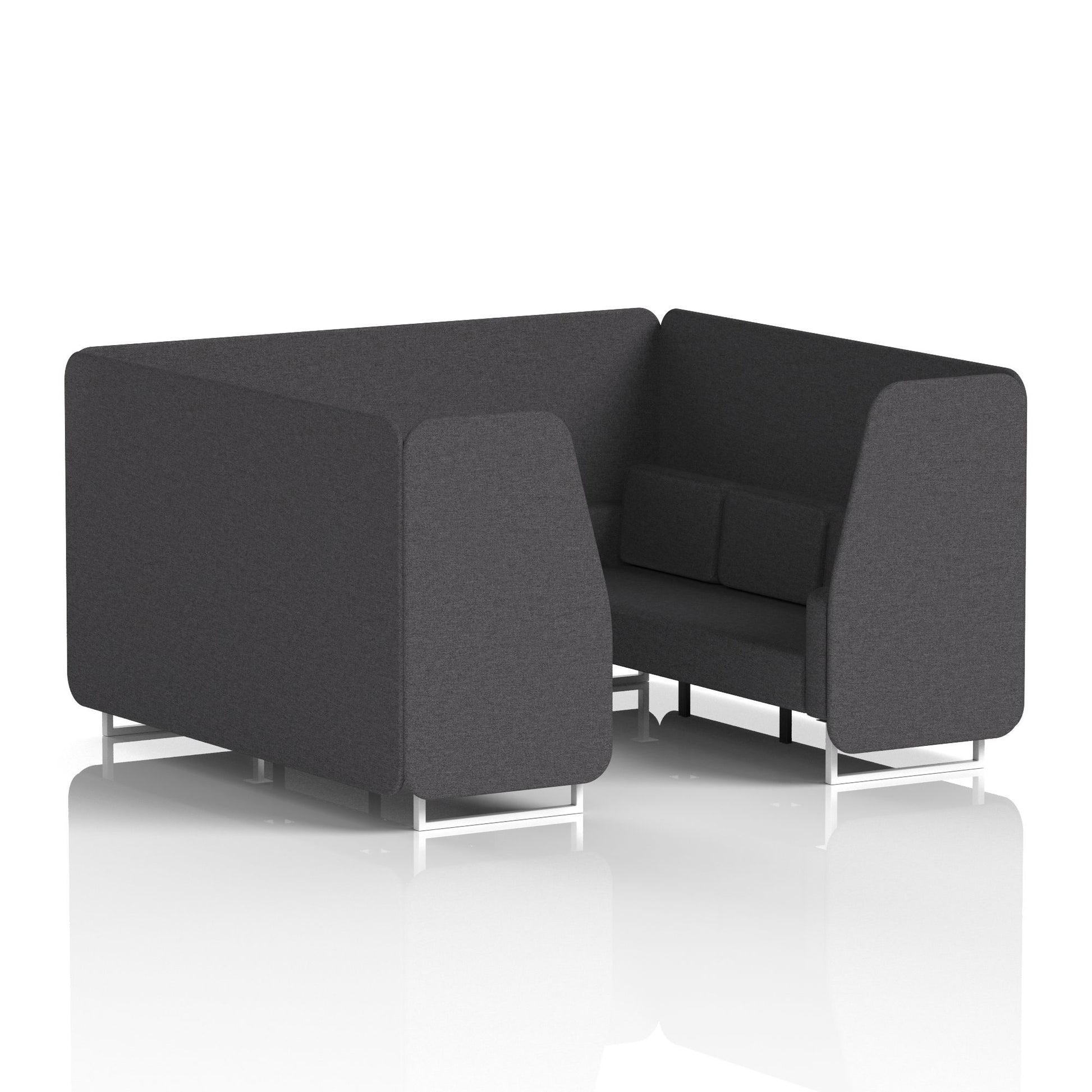 Brixworth Booth With White Legs in Single Tone