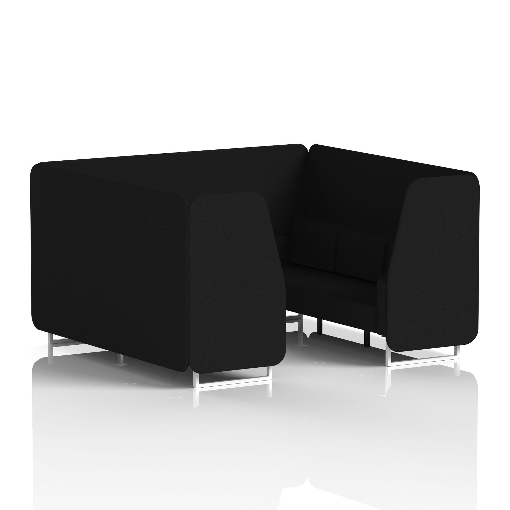 Brixworth Booth With White Legs in Single Tone
