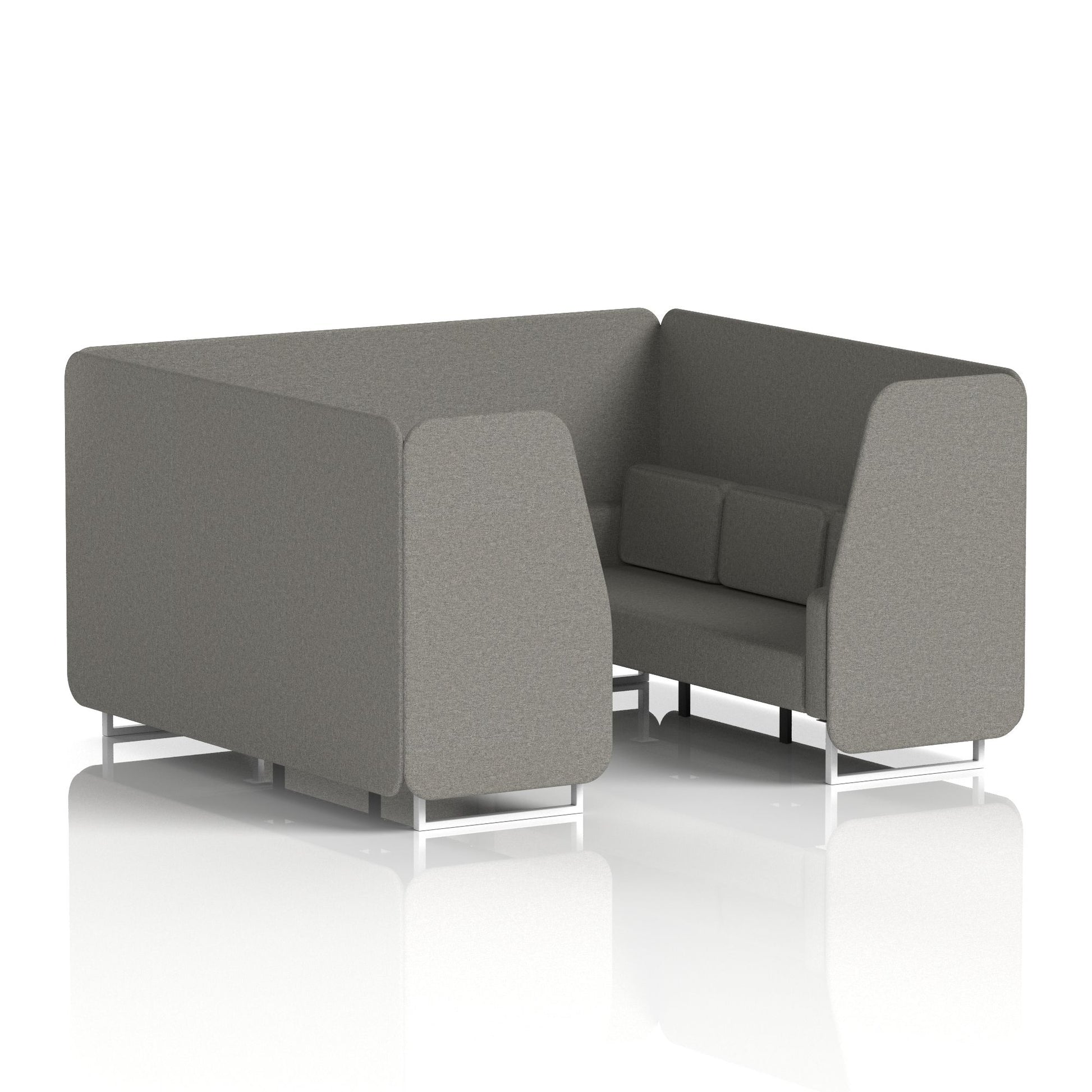 Brixworth Booth With White Legs in Single Tone