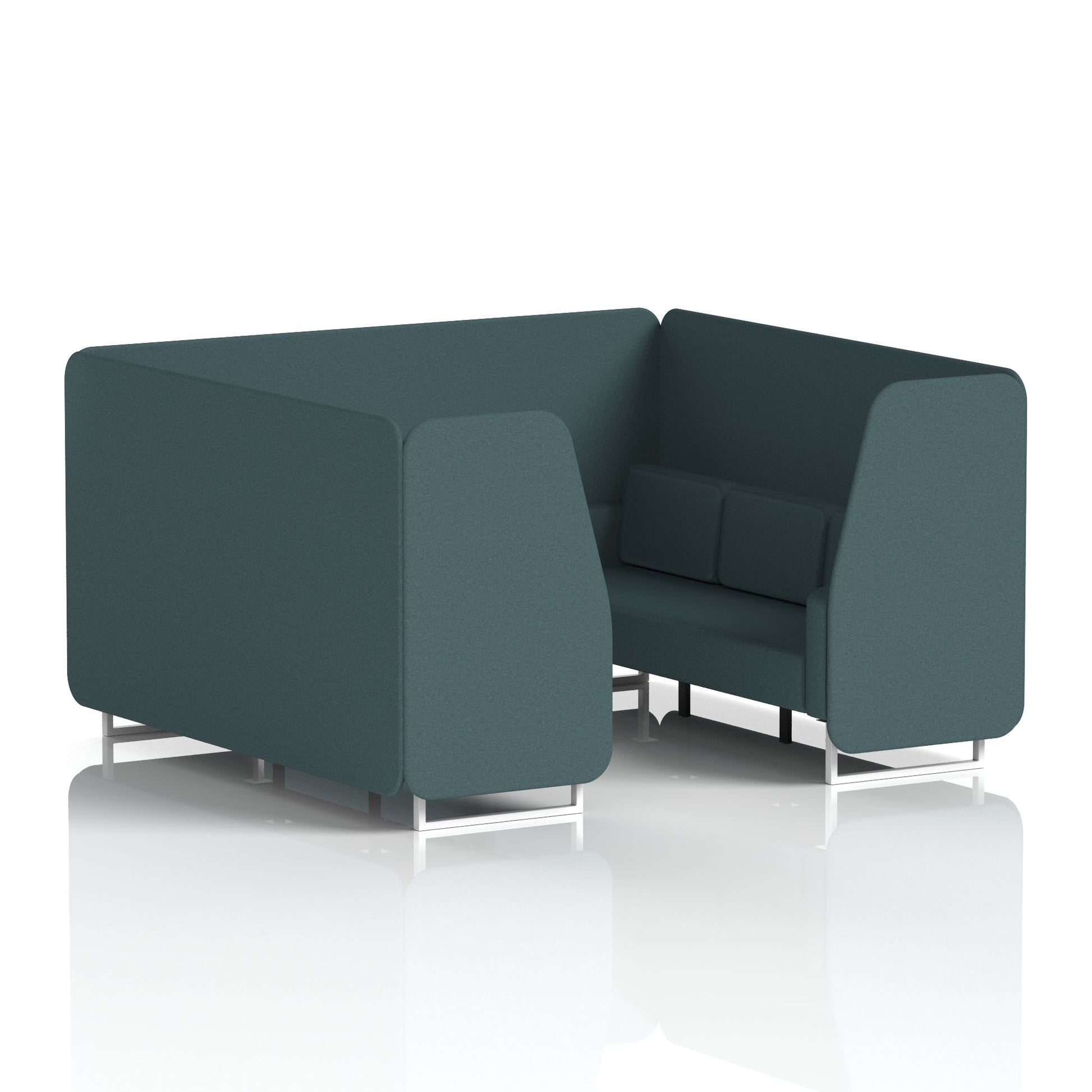 Brixworth Booth With White Legs in Single Tone