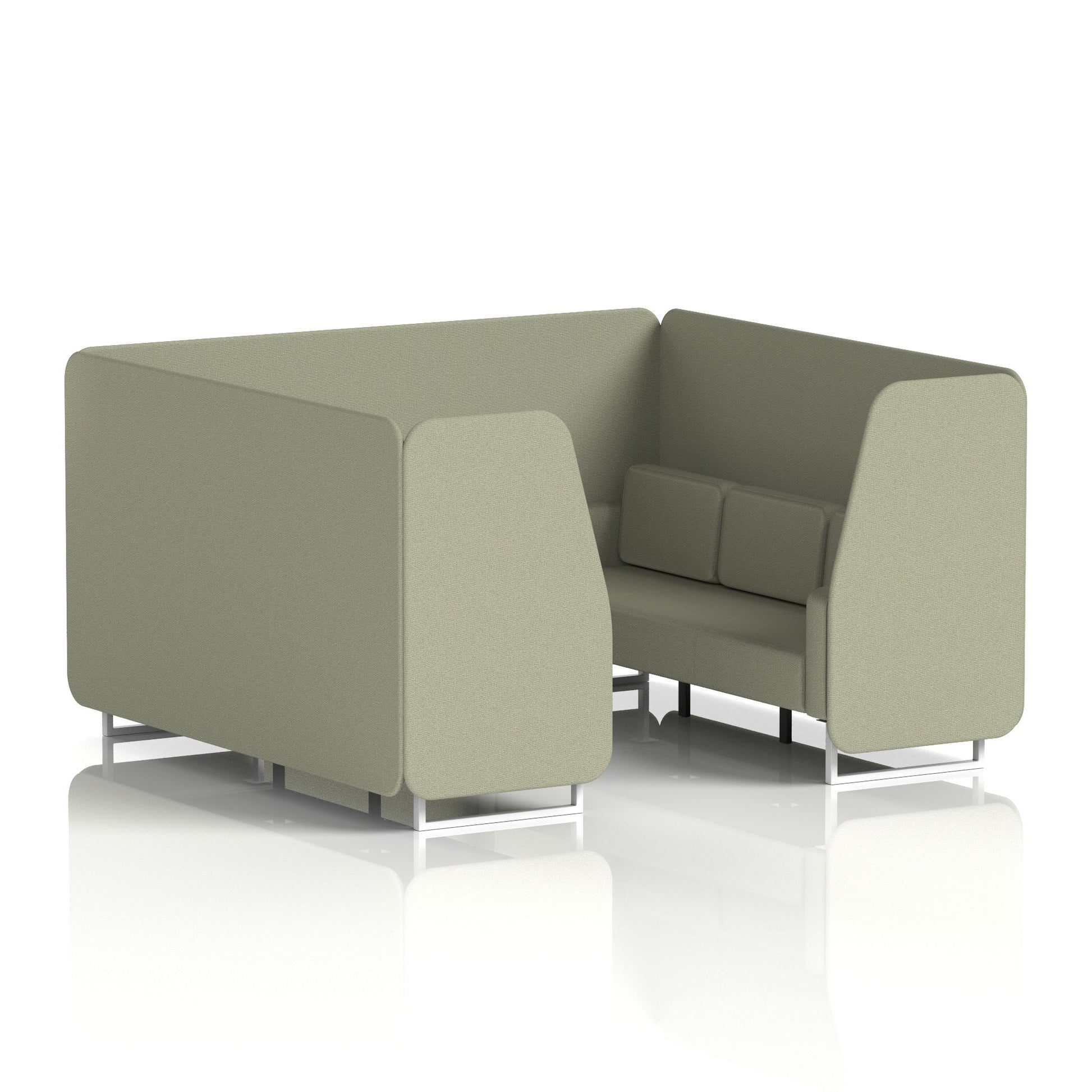 Brixworth Booth With White Legs in Single Tone