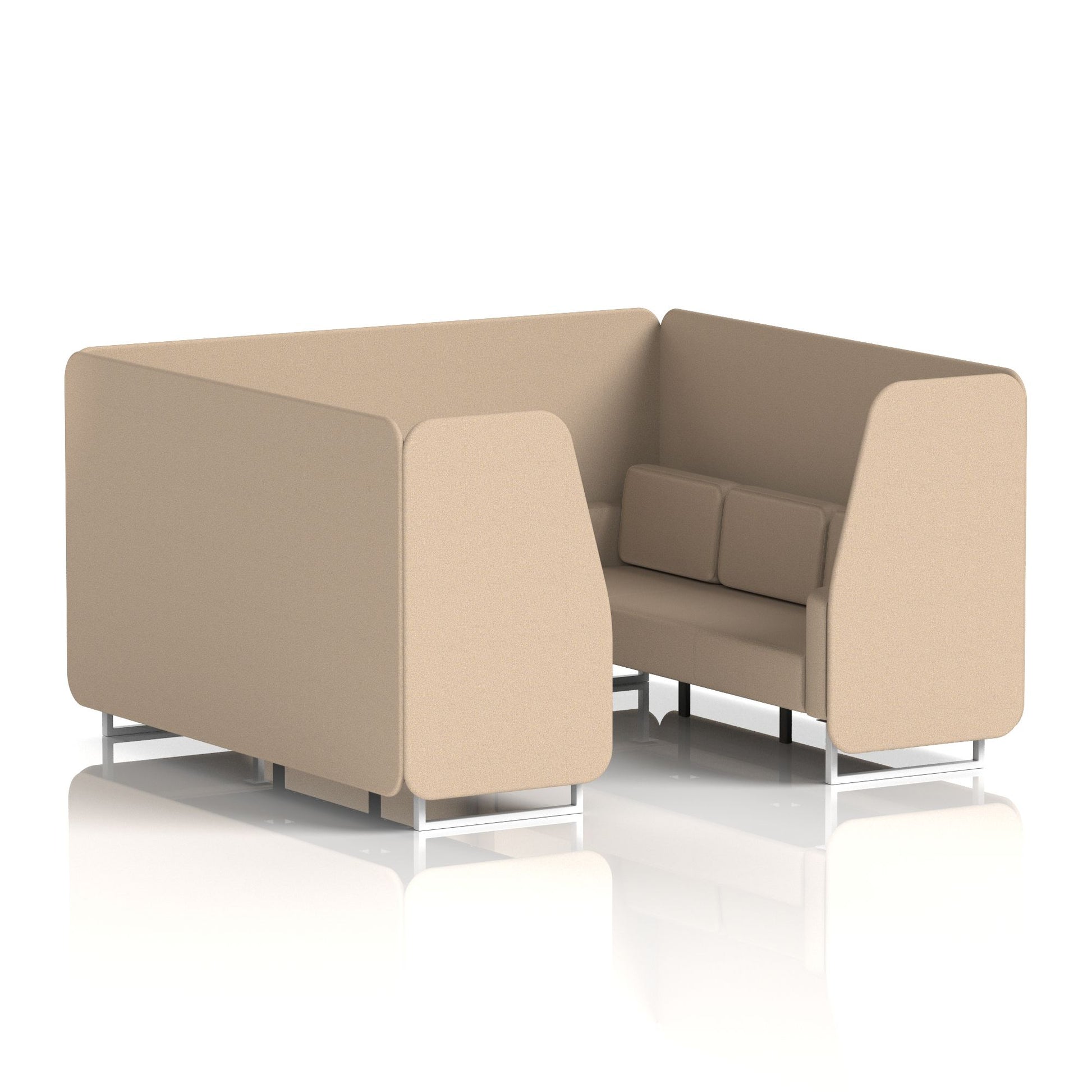 Brixworth Booth With White Legs in Single Tone