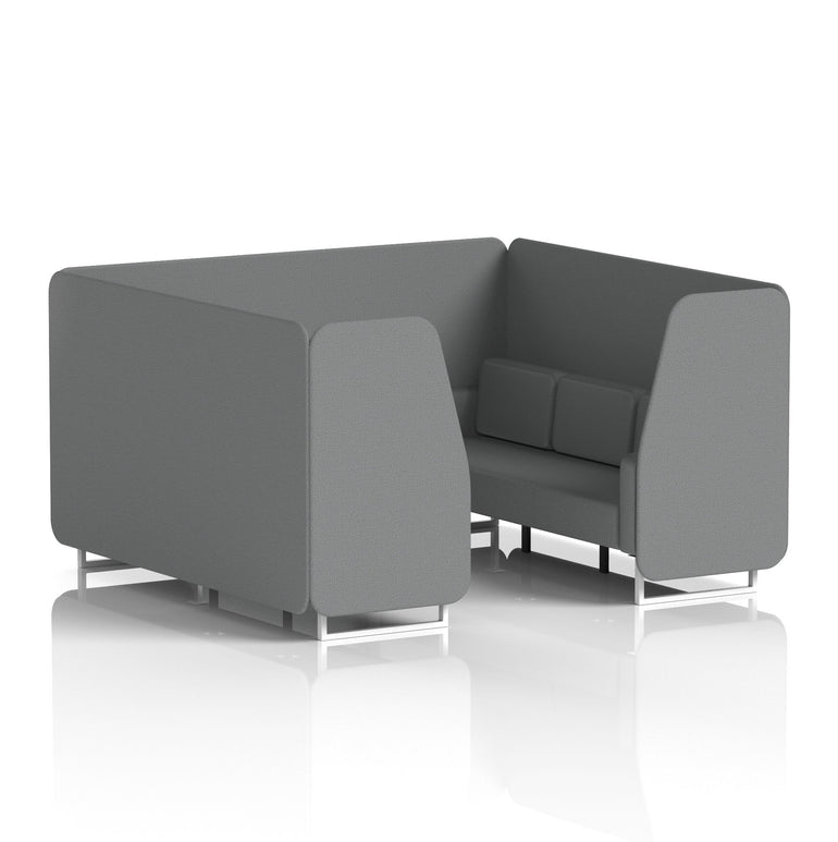 Brixworth Booth With White Legs in Single Tone