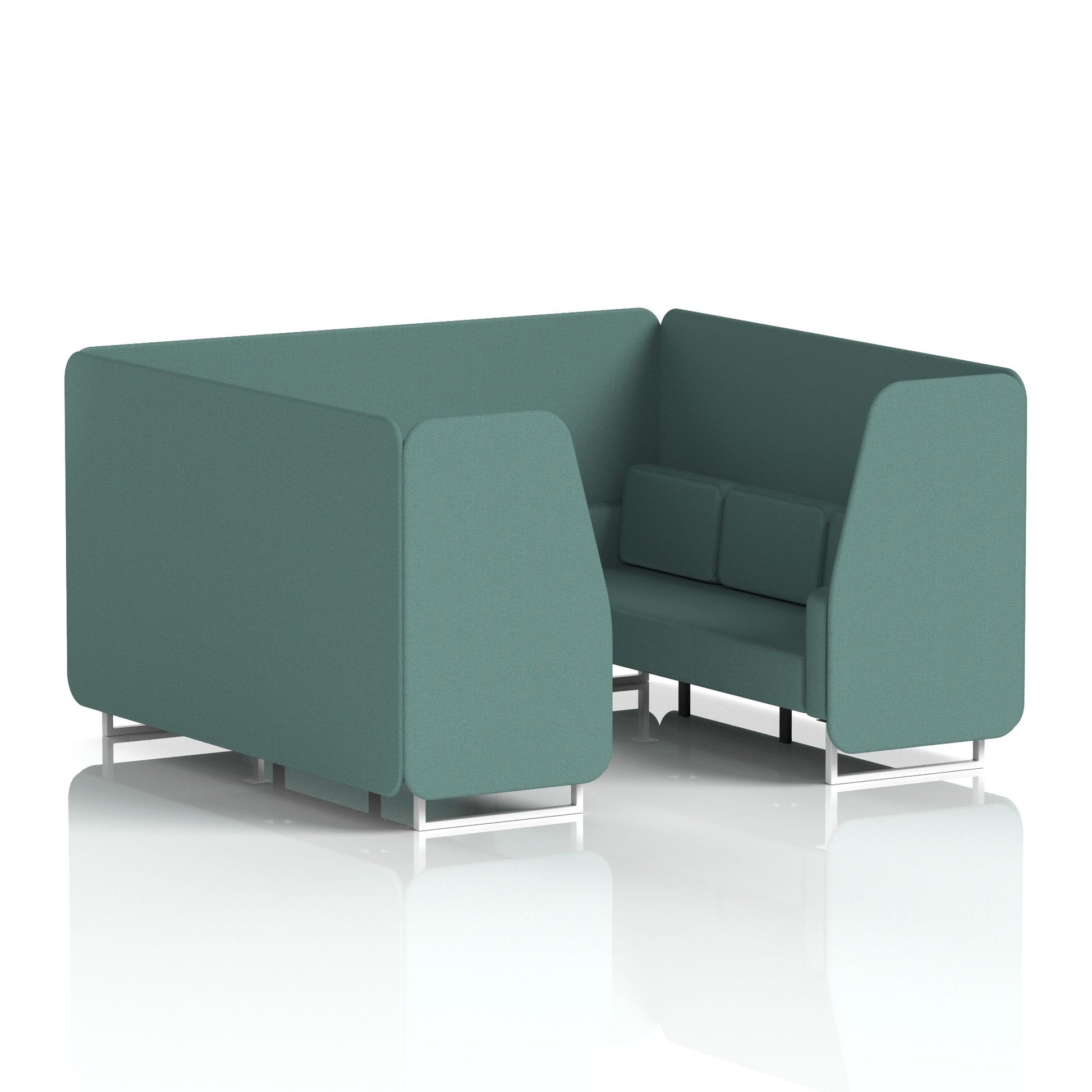 Brixworth Booth With White Legs in Single Tone