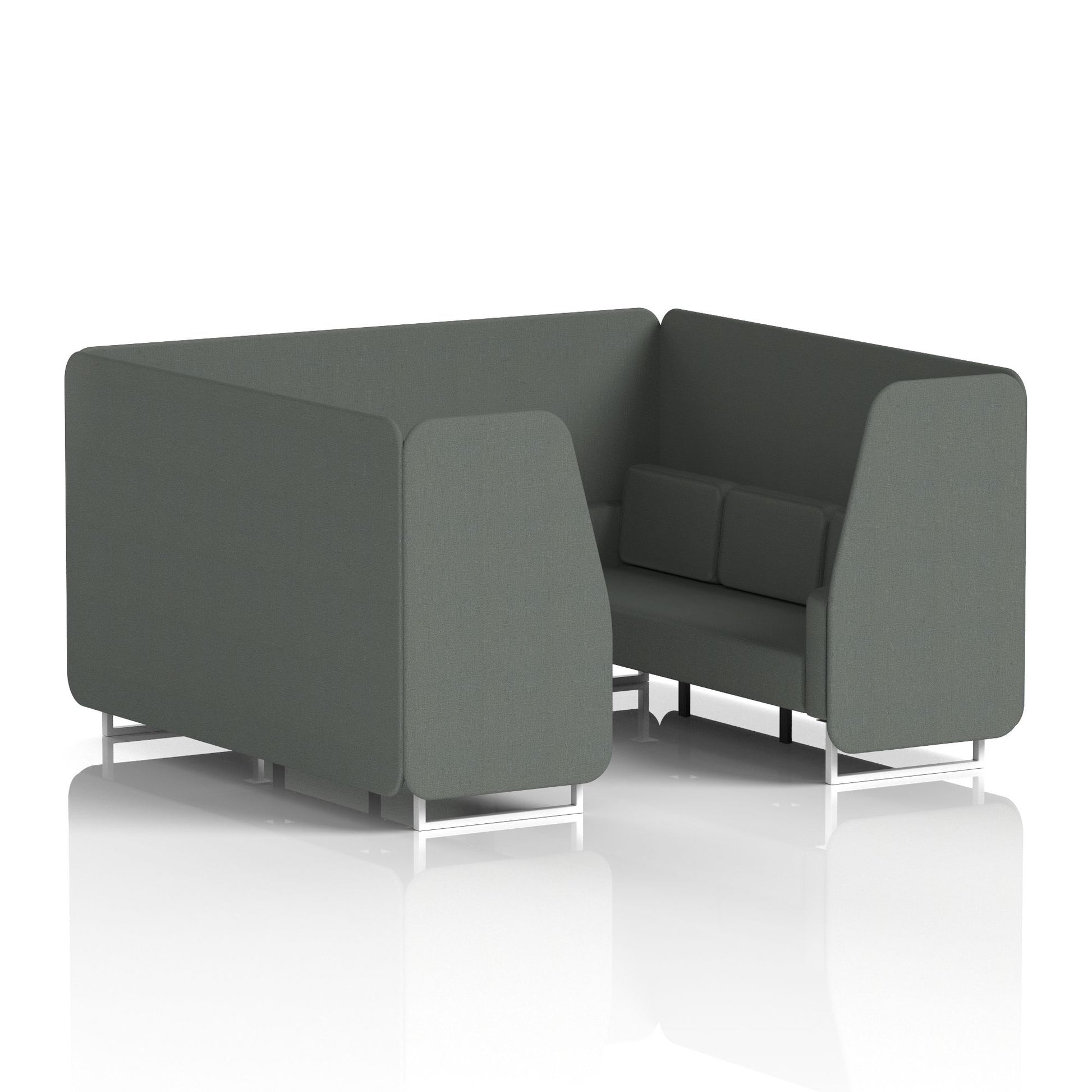 Brixworth Booth With White Legs in Single Tone