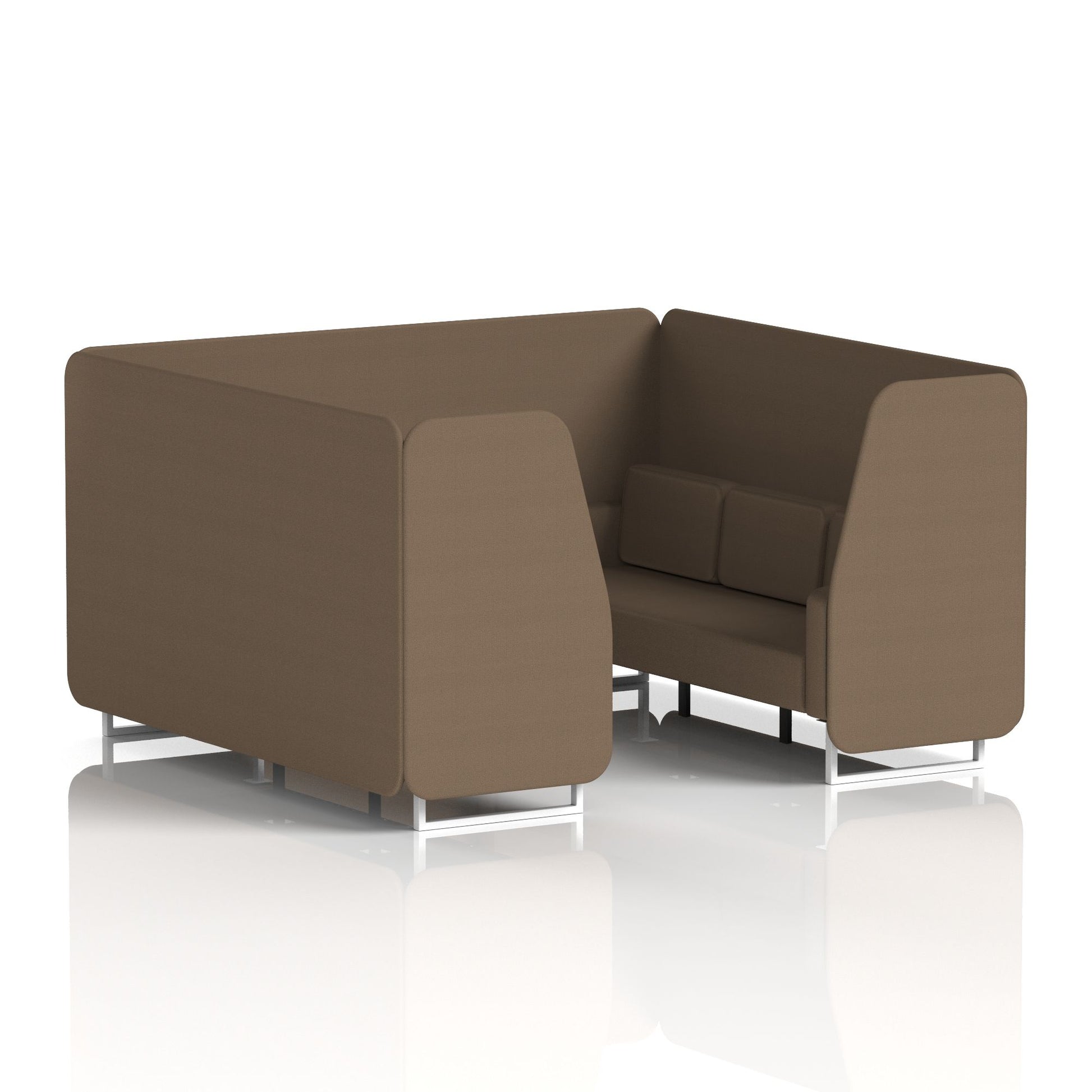 Brixworth Booth With White Legs in Single Tone