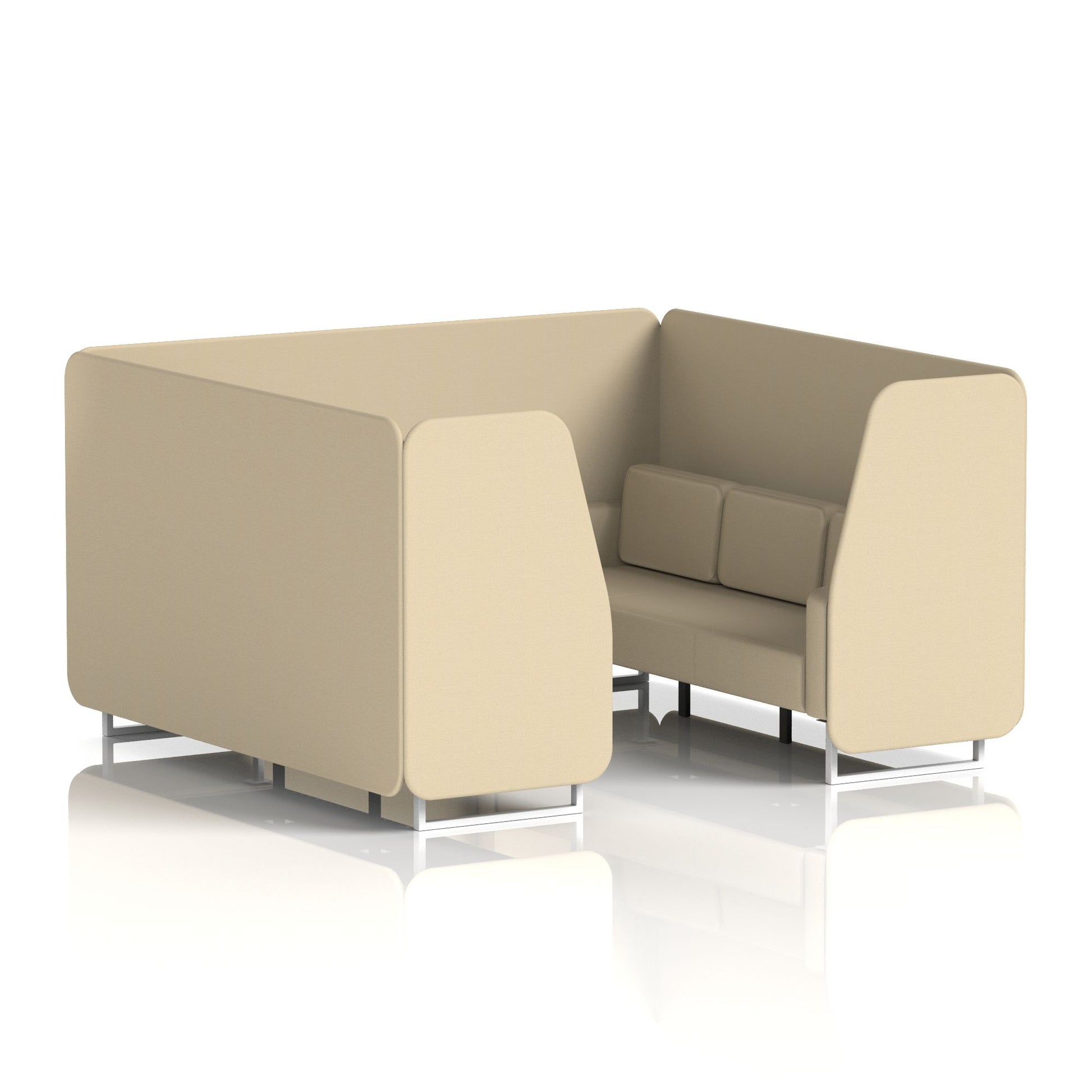Brixworth Booth With White Legs in Single Tone