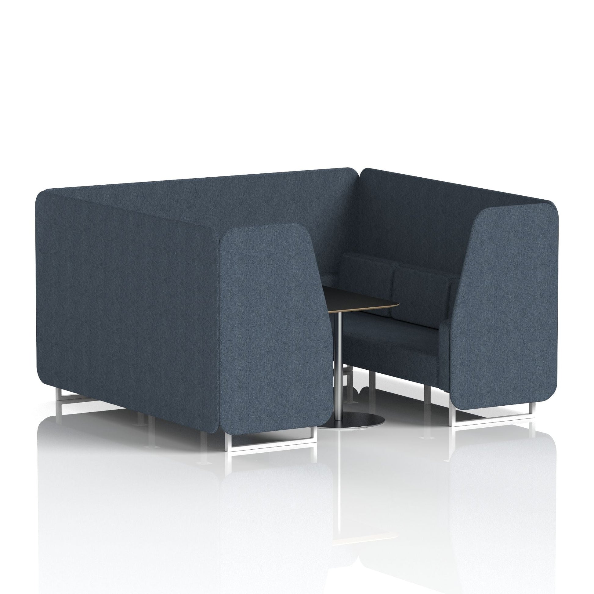 Brixworth Booth With Black Table In Single Tone