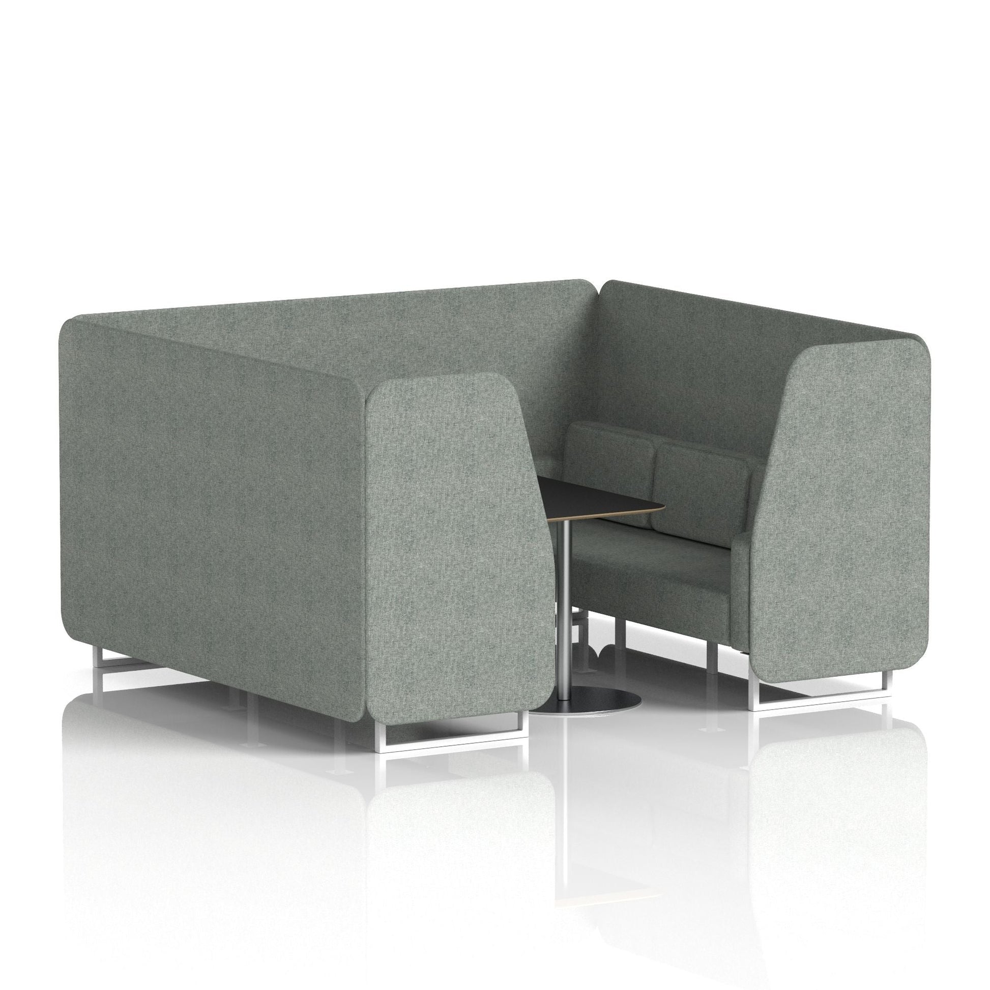 Brixworth Booth With Black Table In Single Tone