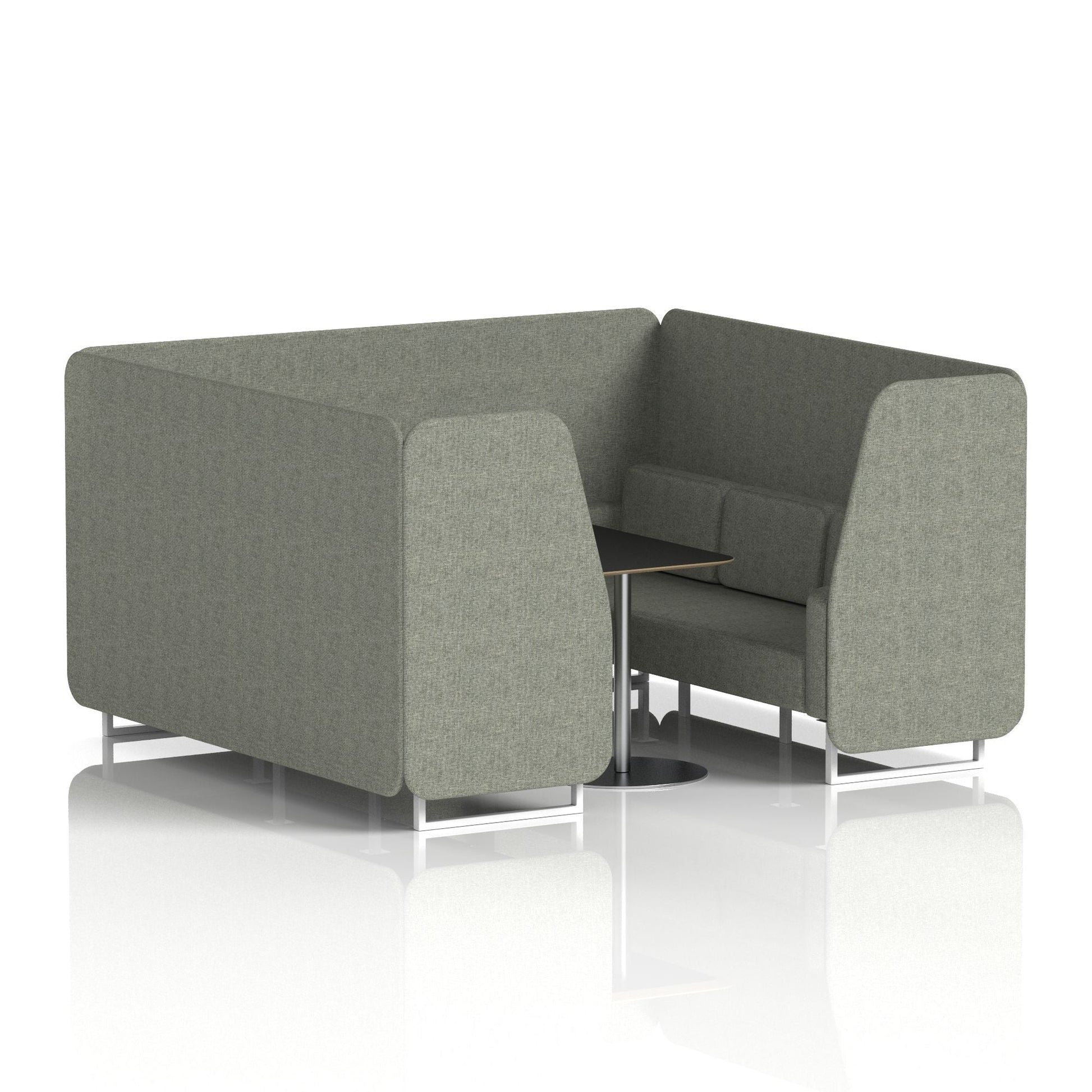 Brixworth Booth With Black Table In Single Tone