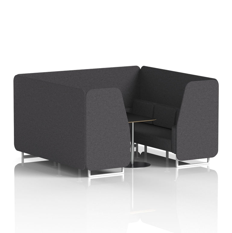 Brixworth Booth With Black Table In Single Tone