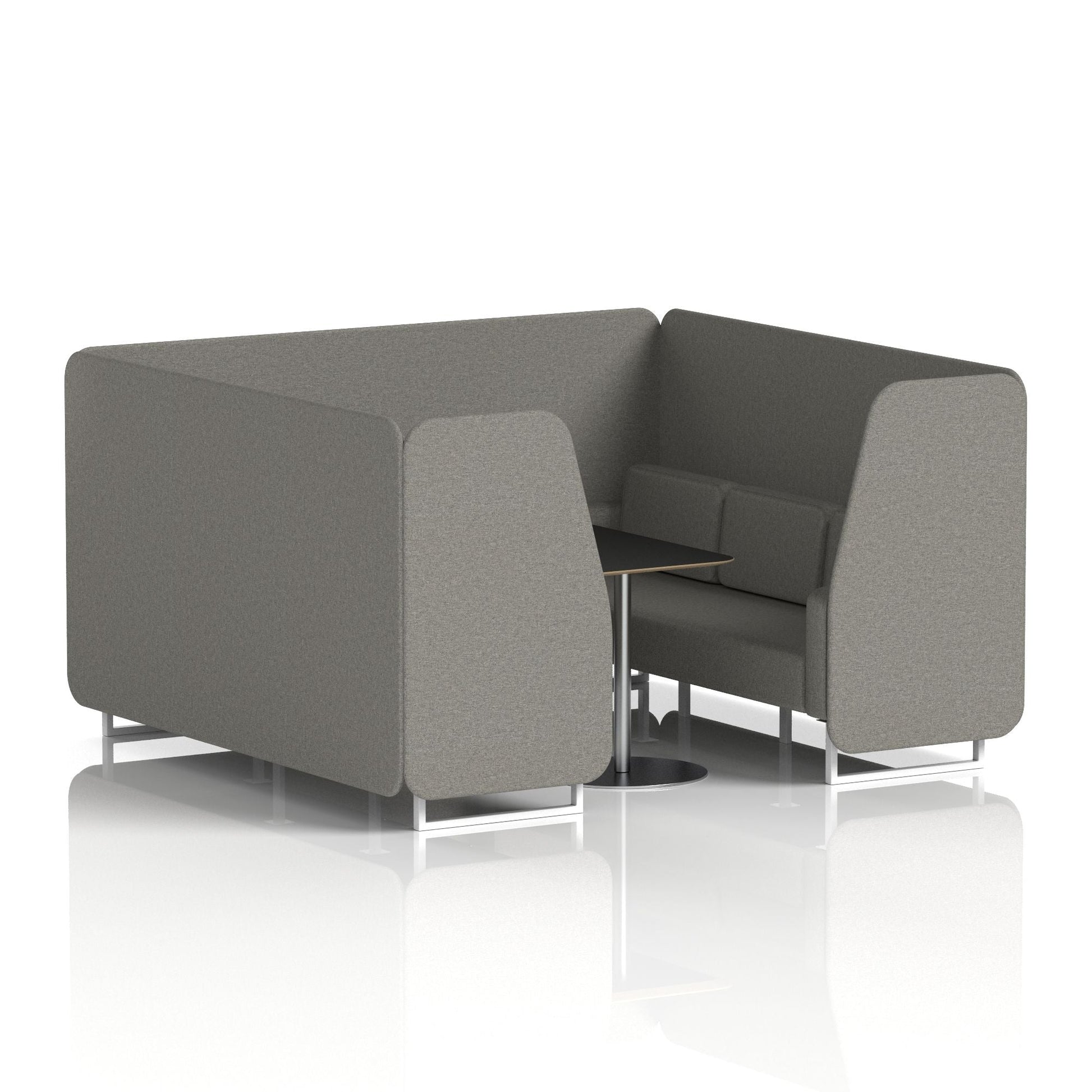 Brixworth Booth With Black Table In Single Tone