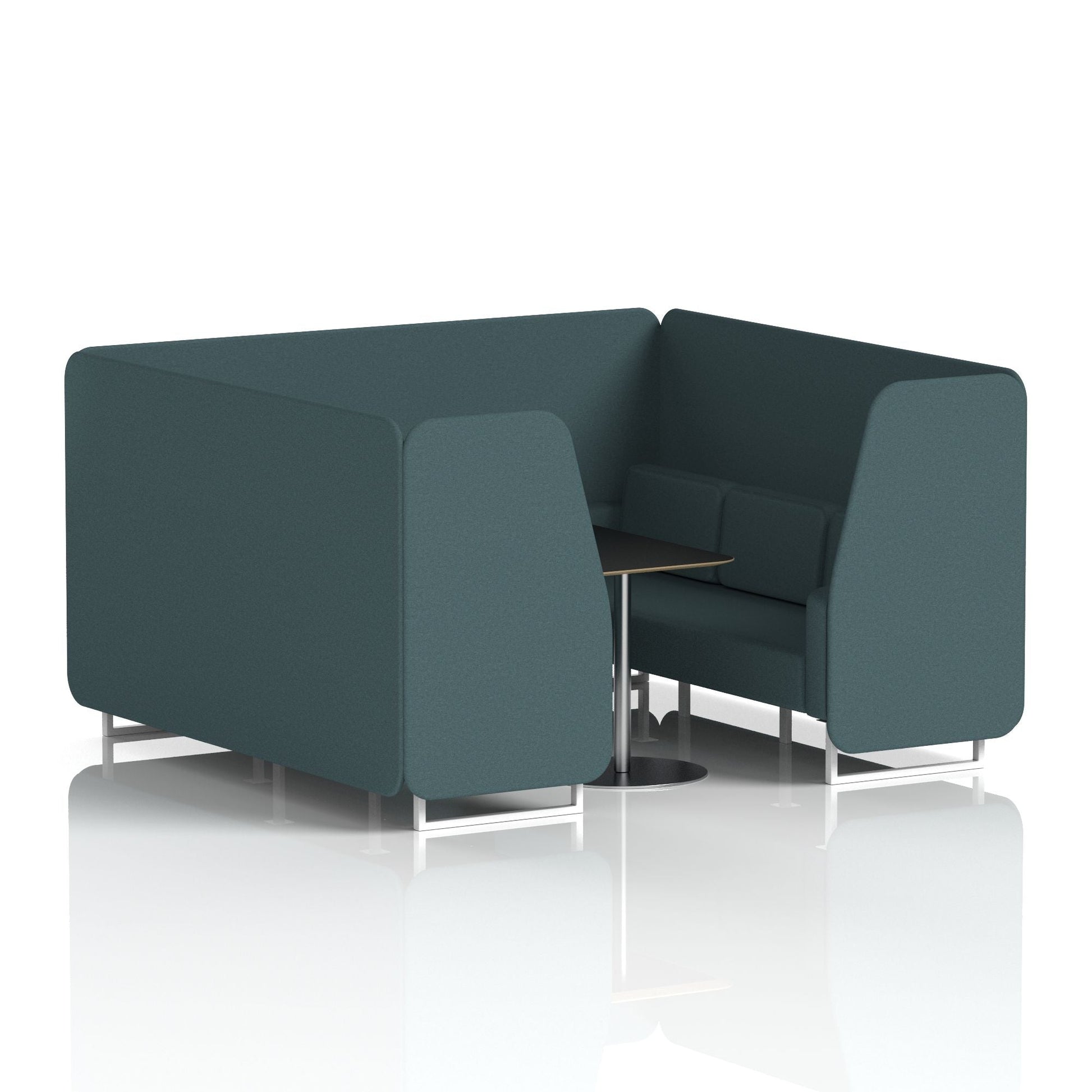 Brixworth Booth With Black Table In Single Tone