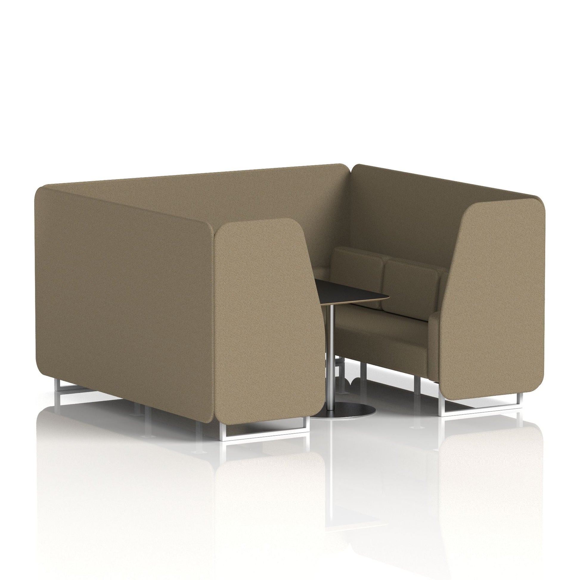 Brixworth Booth With Black Table In Single Tone