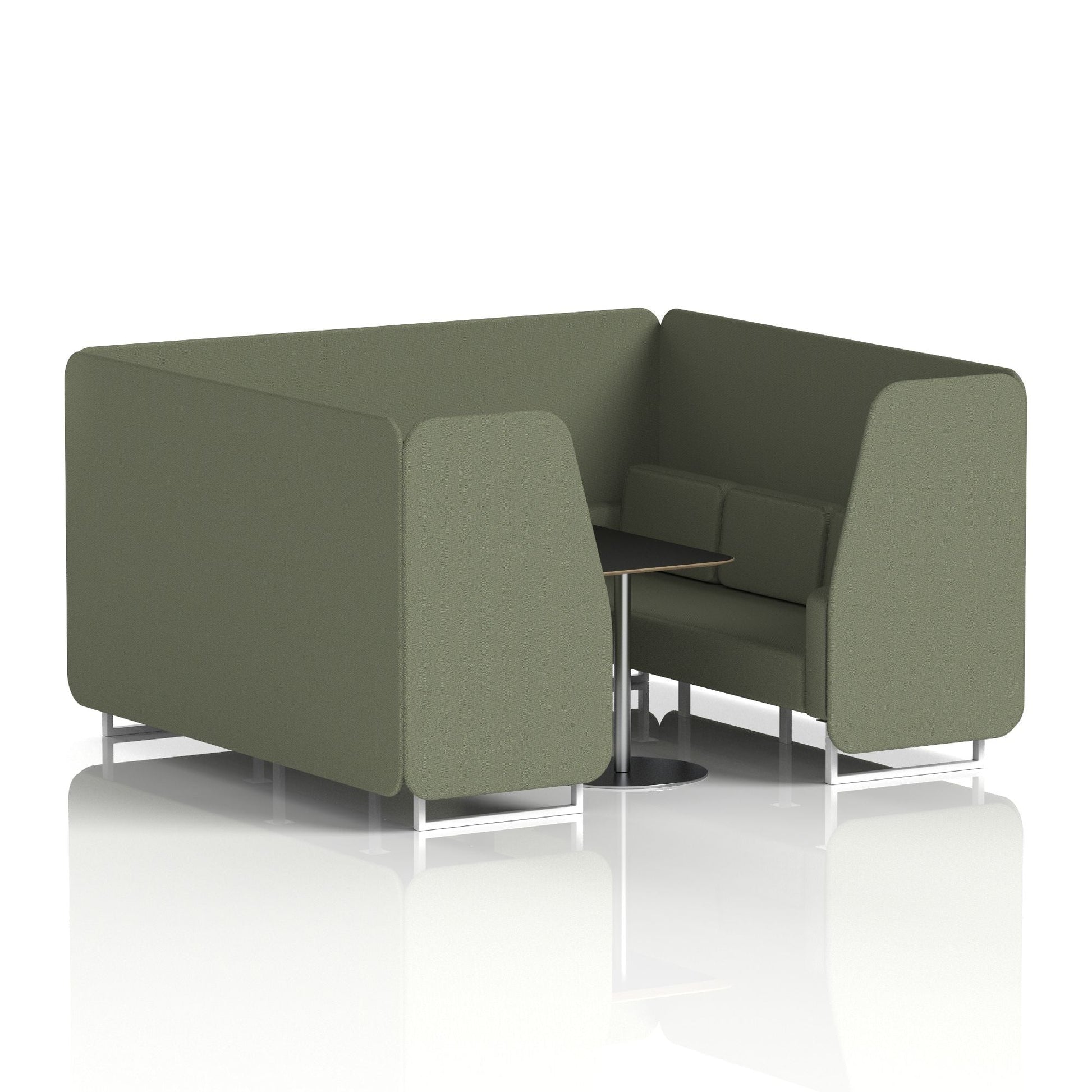 Brixworth Booth With Black Table In Single Tone