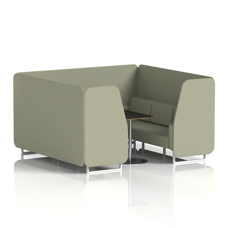 Brixworth Booth With Black Table In Single Tone