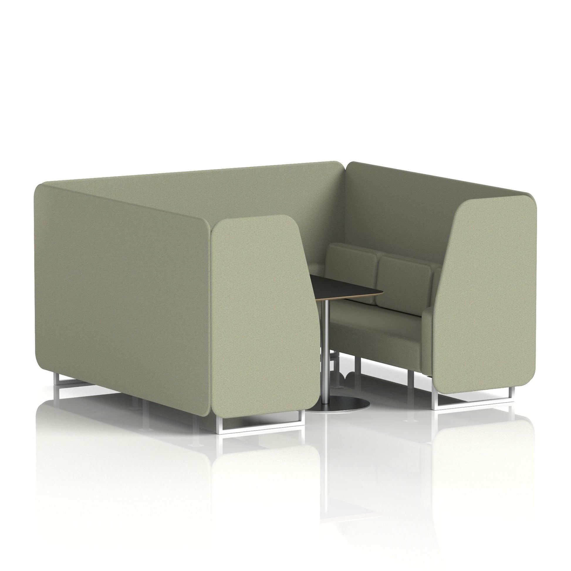 Brixworth Booth With Black Table In Single Tone