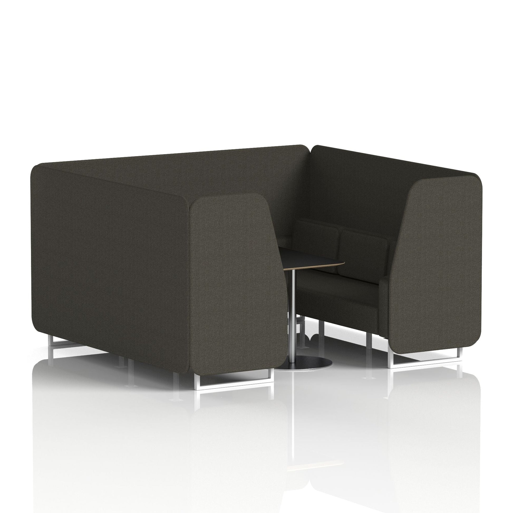 Brixworth Booth With Black Table In Single Tone