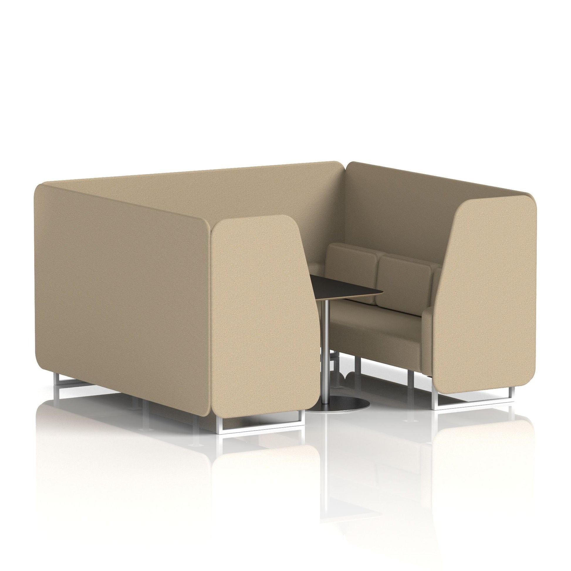 Brixworth Booth With Black Table In Single Tone
