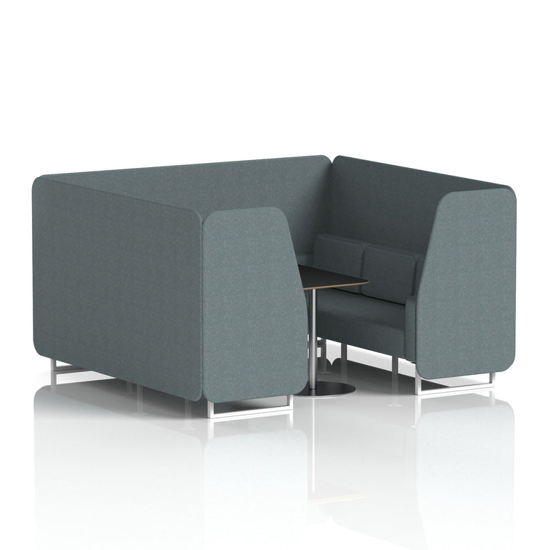 Brixworth Booth With Black Table In Single Tone