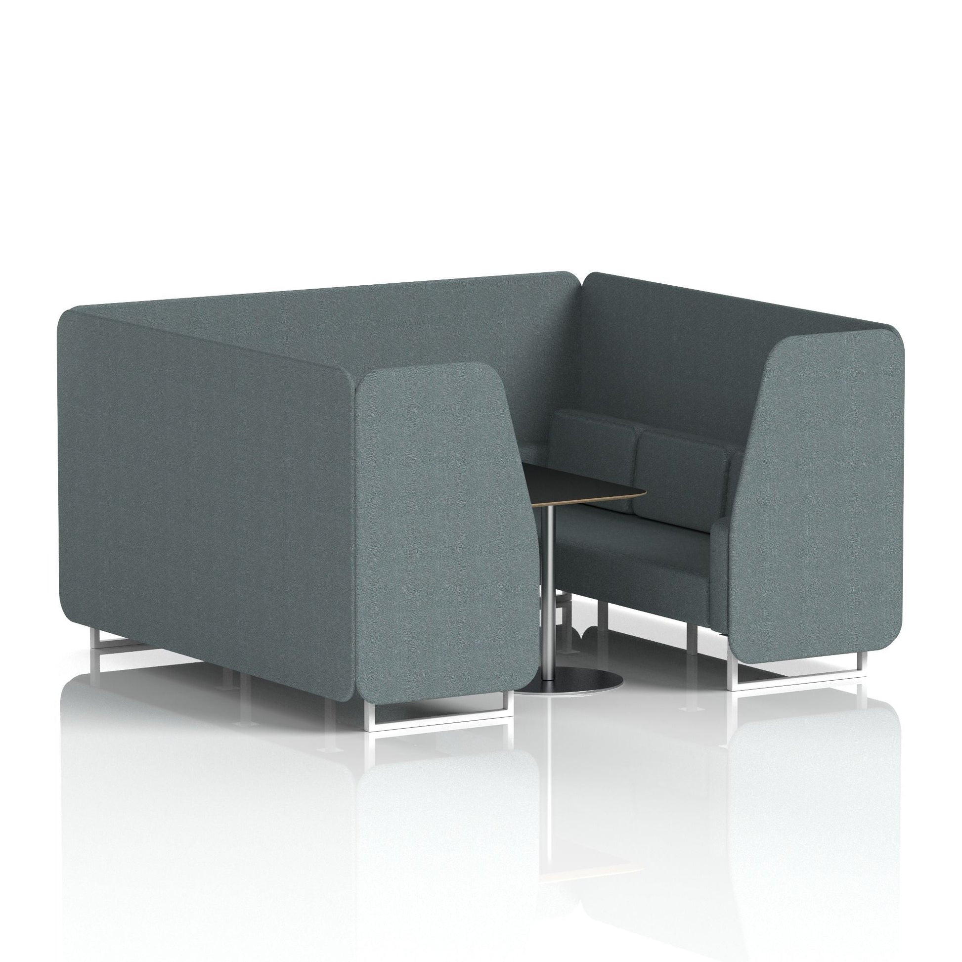 Brixworth Booth With Black Table In Single Tone