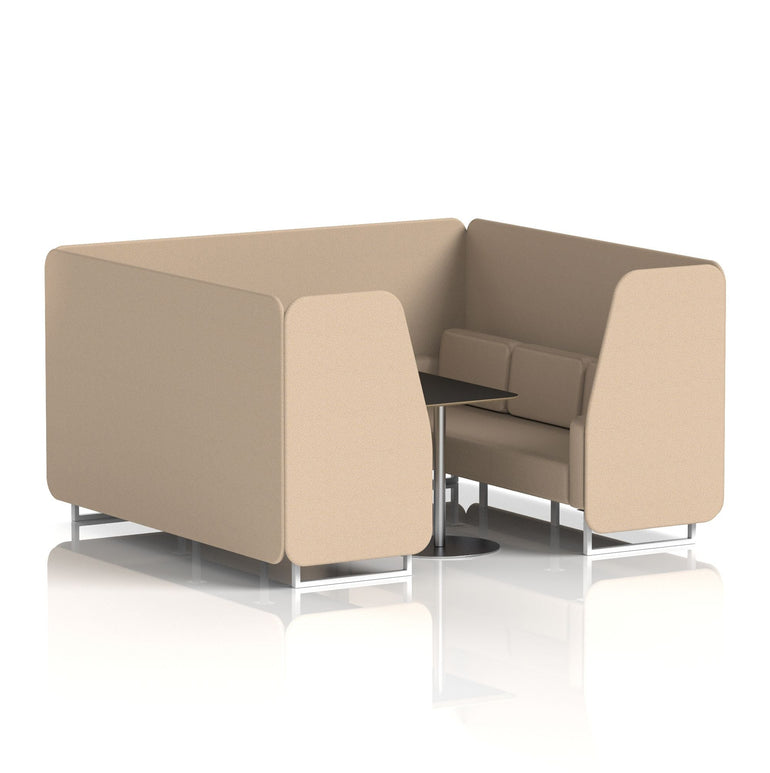 Brixworth Booth With Black Table In Single Tone