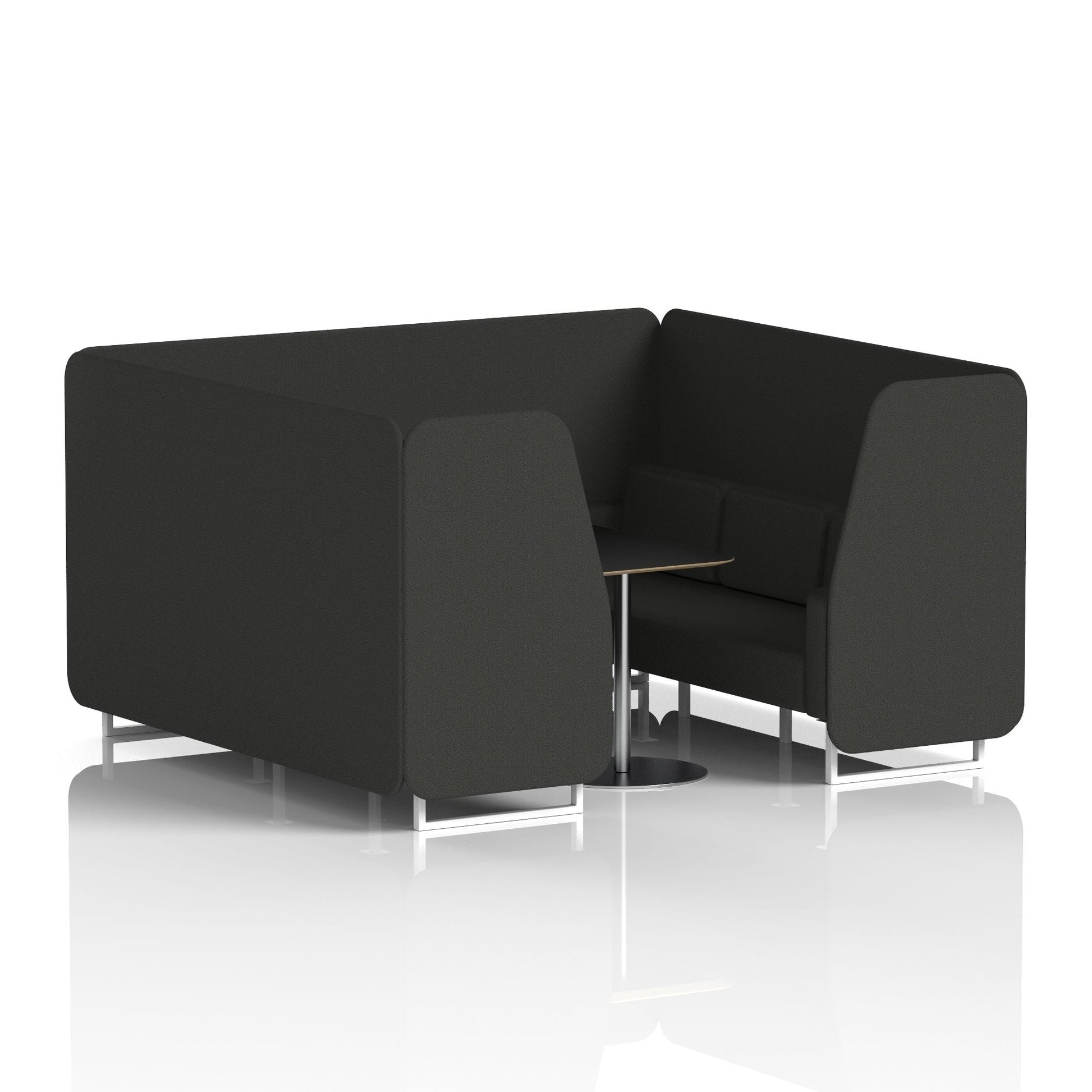 Brixworth Booth With Black Table In Single Tone