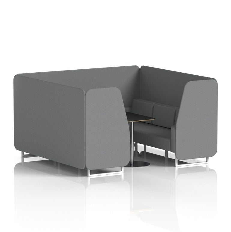 Brixworth Booth With Black Table In Single Tone