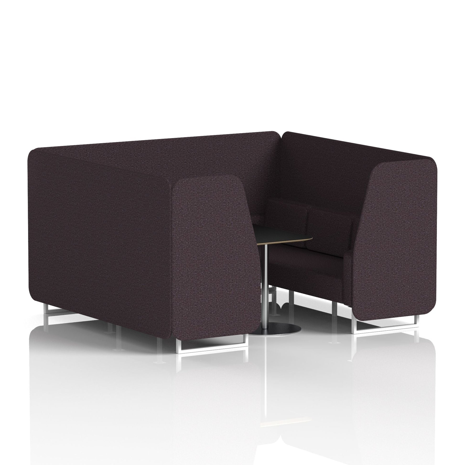 Brixworth Booth With Black Table In Single Tone