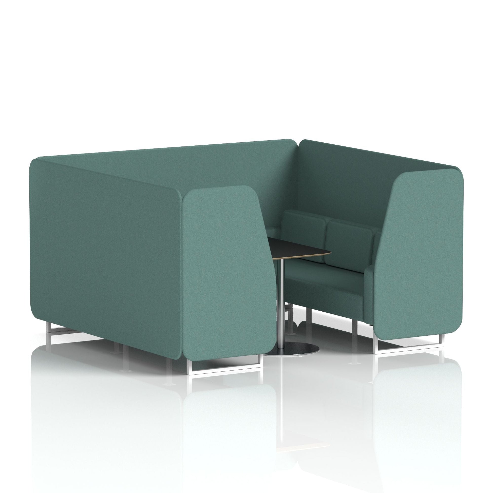 Brixworth Booth With Black Table In Single Tone