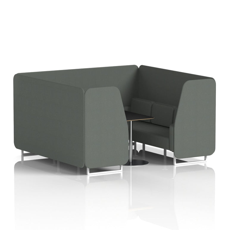 Brixworth Booth With Black Table In Single Tone