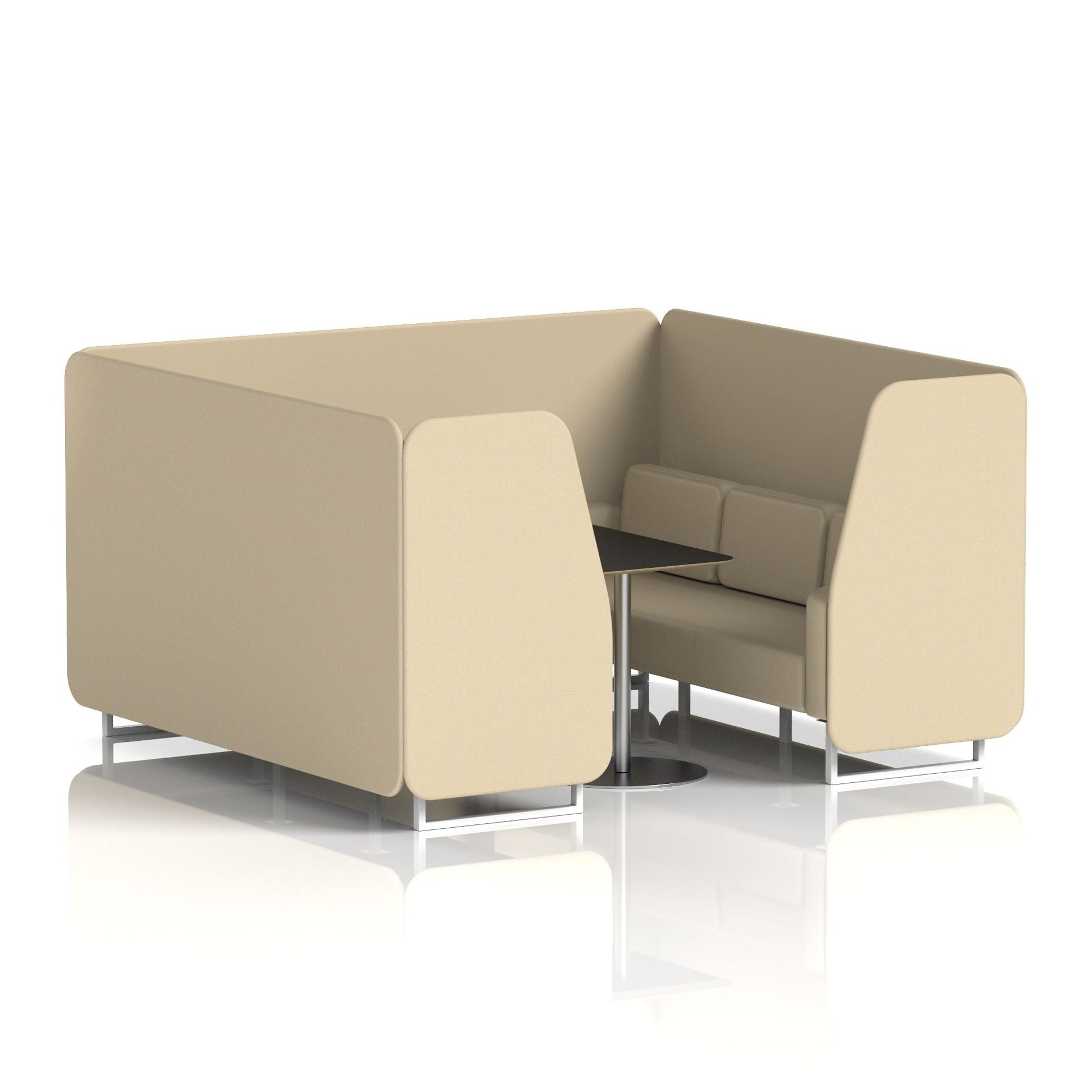Brixworth Booth With Black Table In Single Tone