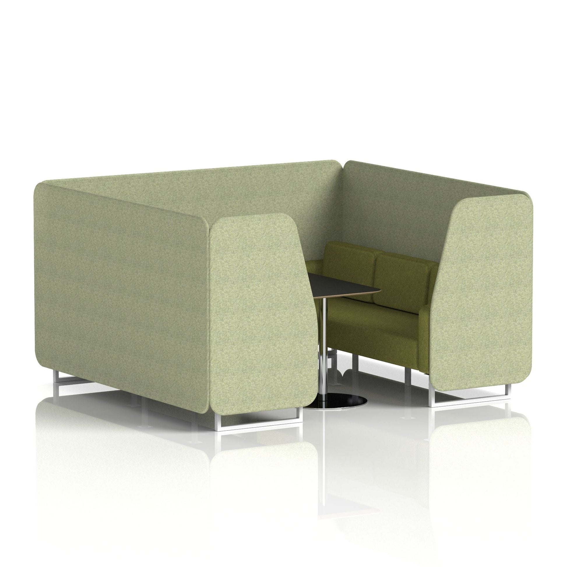 Brixworth Booth With Black Table In Two Tone