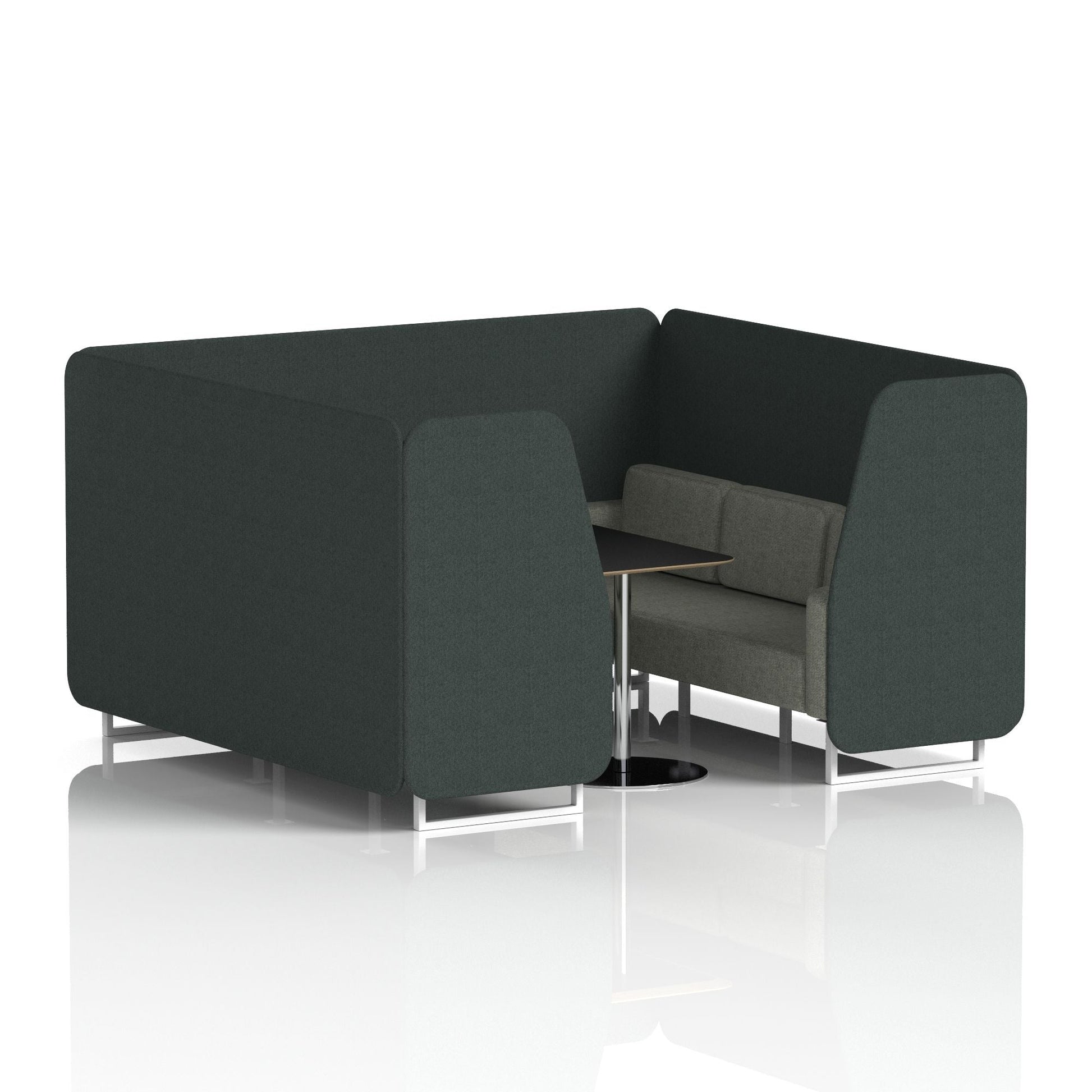 Brixworth Booth With Black Table In Two Tone