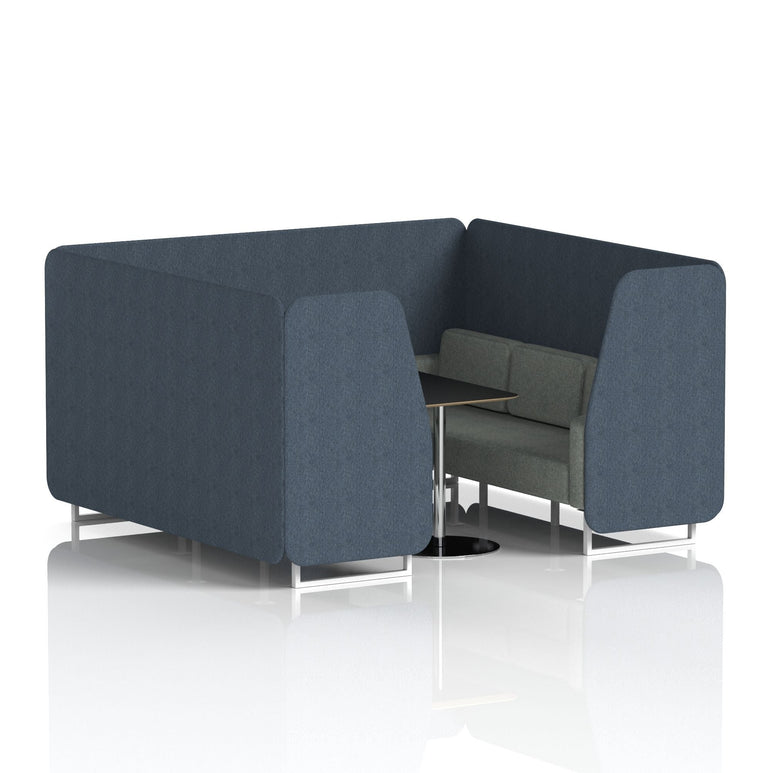 Brixworth Booth With Black Table In Two Tone