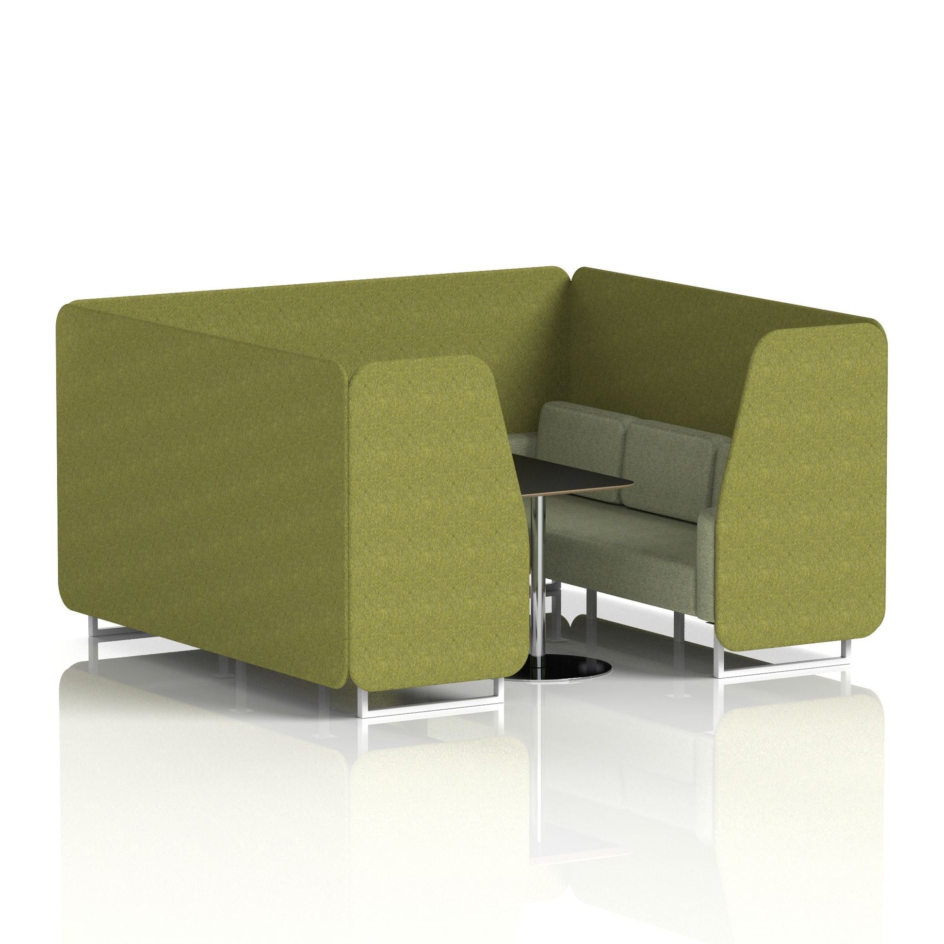 Brixworth Booth With Black Table In Two Tone