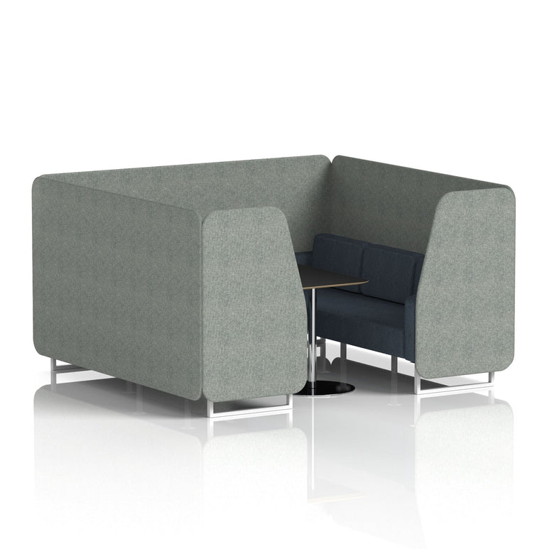 Brixworth Booth With Black Table In Two Tone