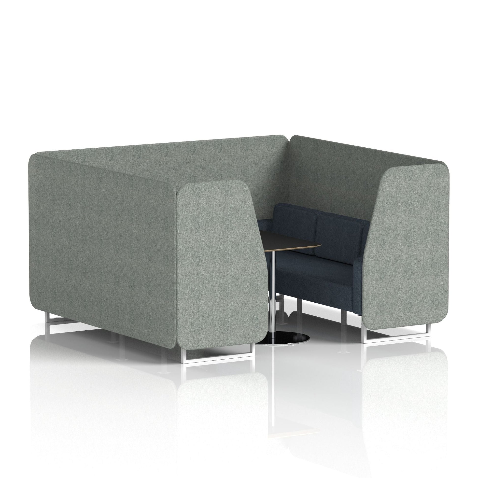 Brixworth Booth With Black Table In Two Tone