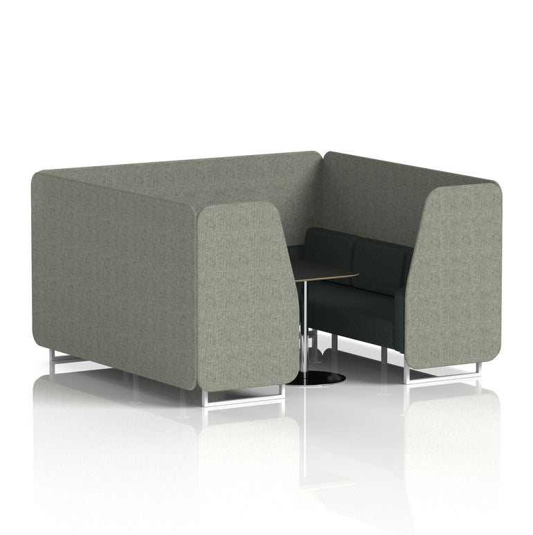 Brixworth Booth With Black Table In Two Tone
