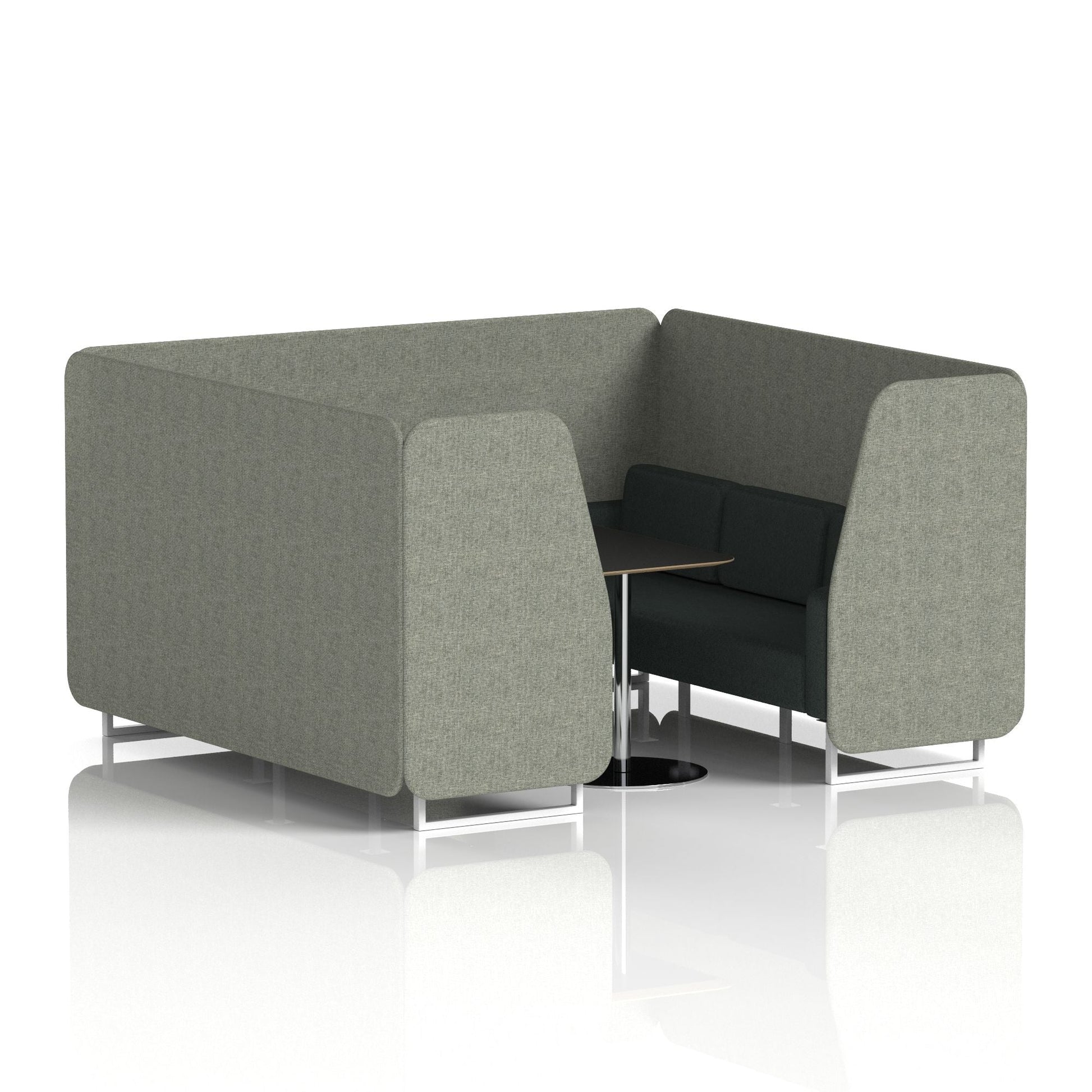 Brixworth Booth With Black Table In Two Tone