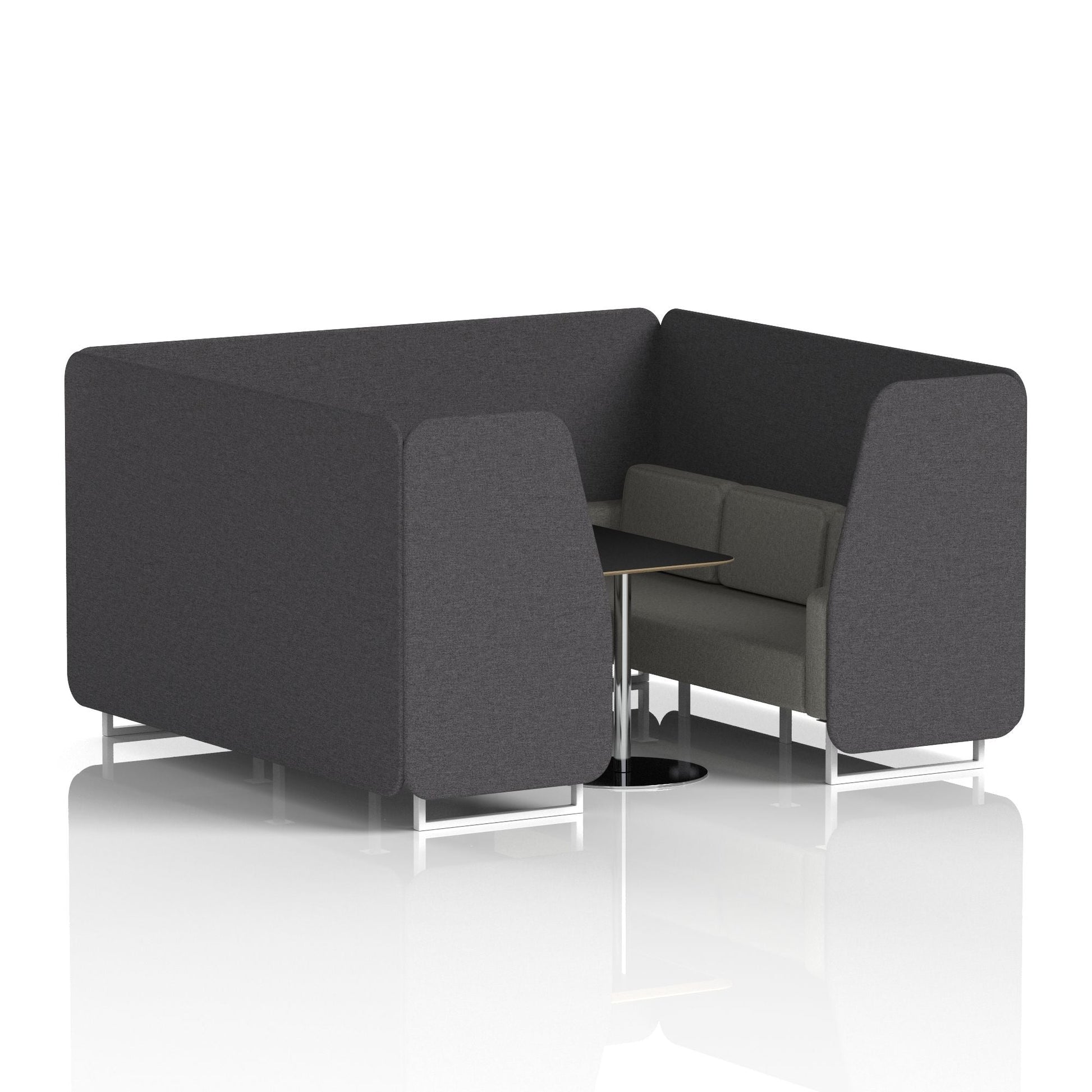 Brixworth Booth With Black Table In Two Tone