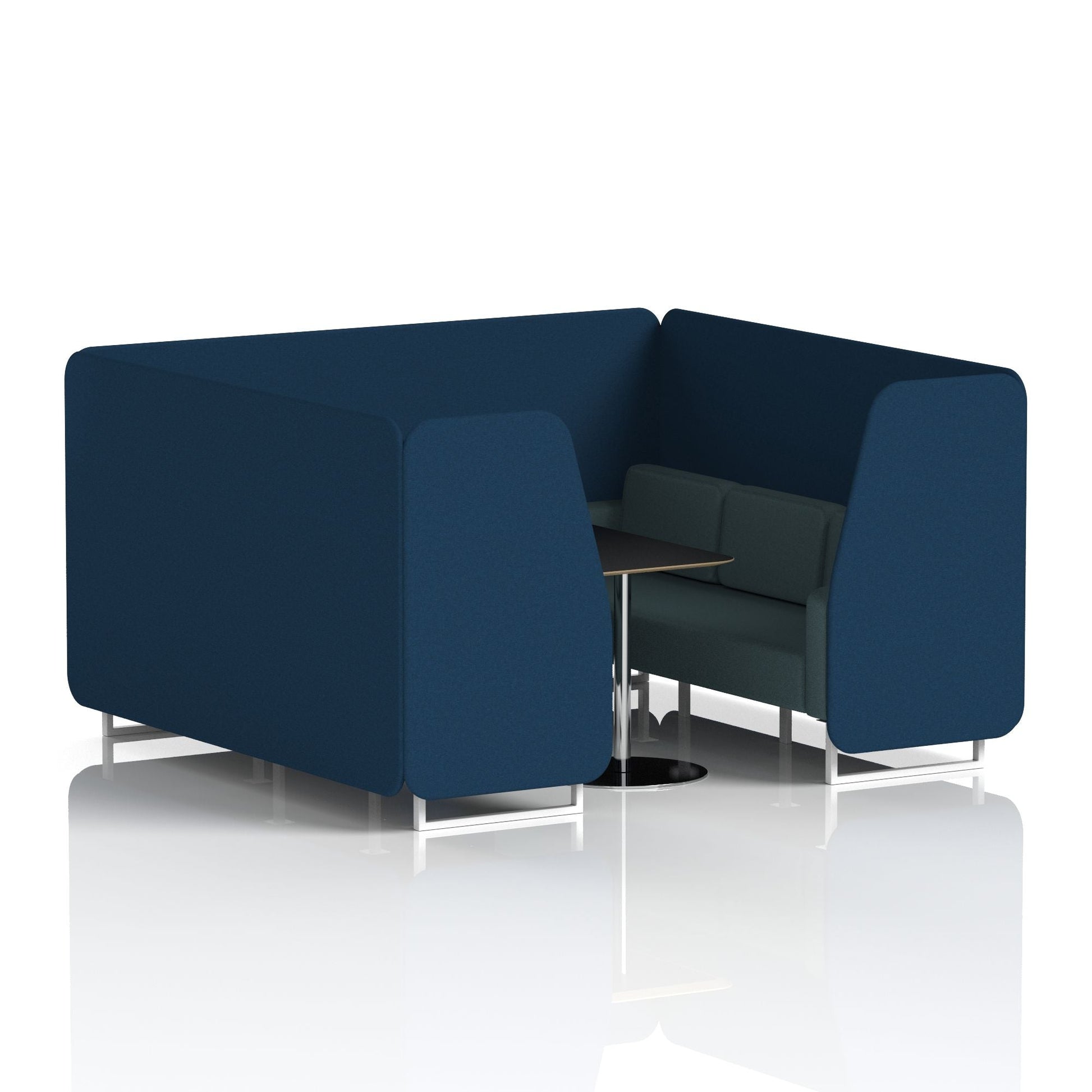 Brixworth Booth With Black Table In Two Tone